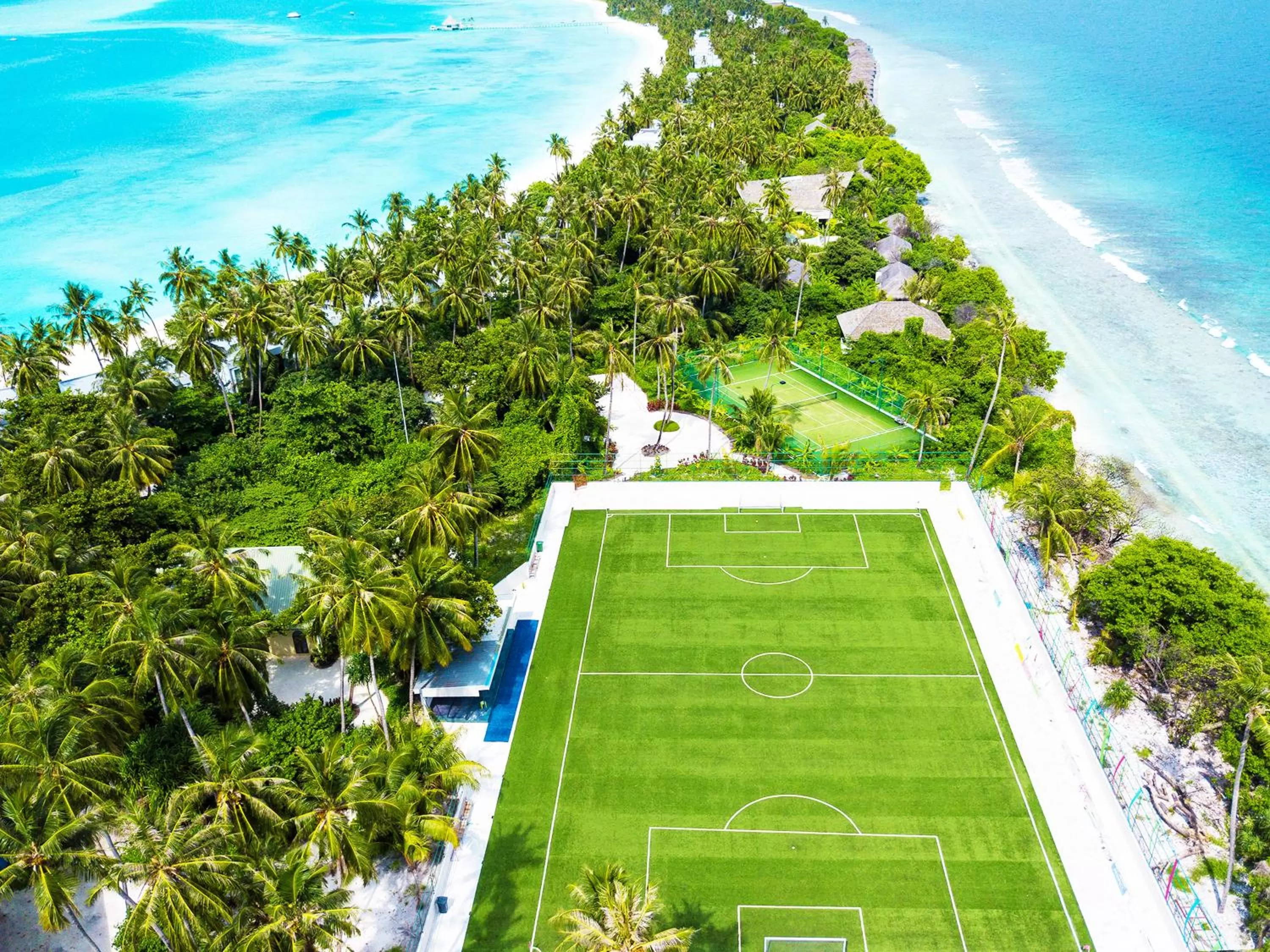 Tennis court in Kandima Maldives - 50 Percent Off Return Domestic Flights for stays of 4 nights or more between 11th April 2026 to 31st October 2026