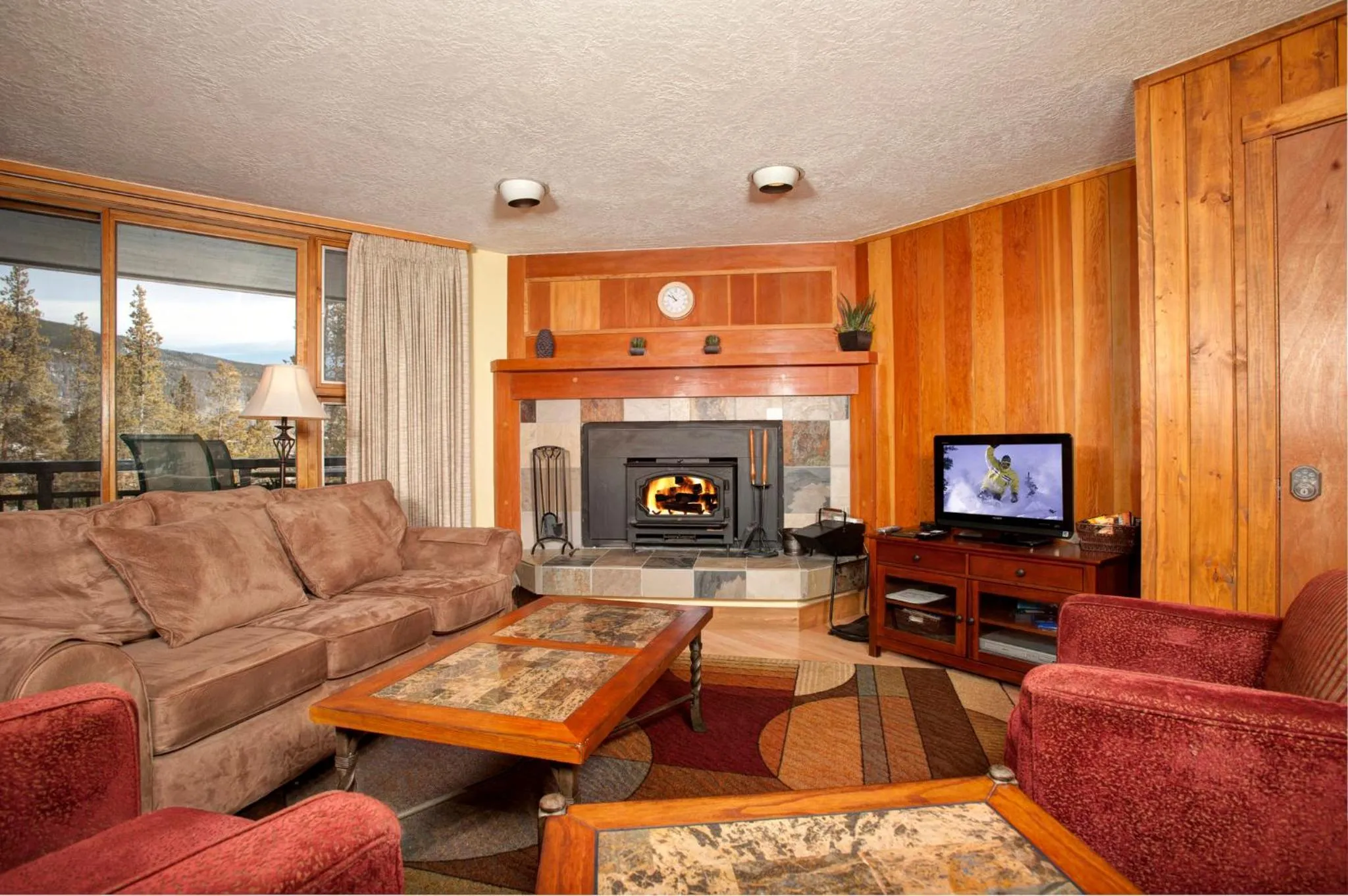 Living room in Evergreen Condominiums by Keystone Resort