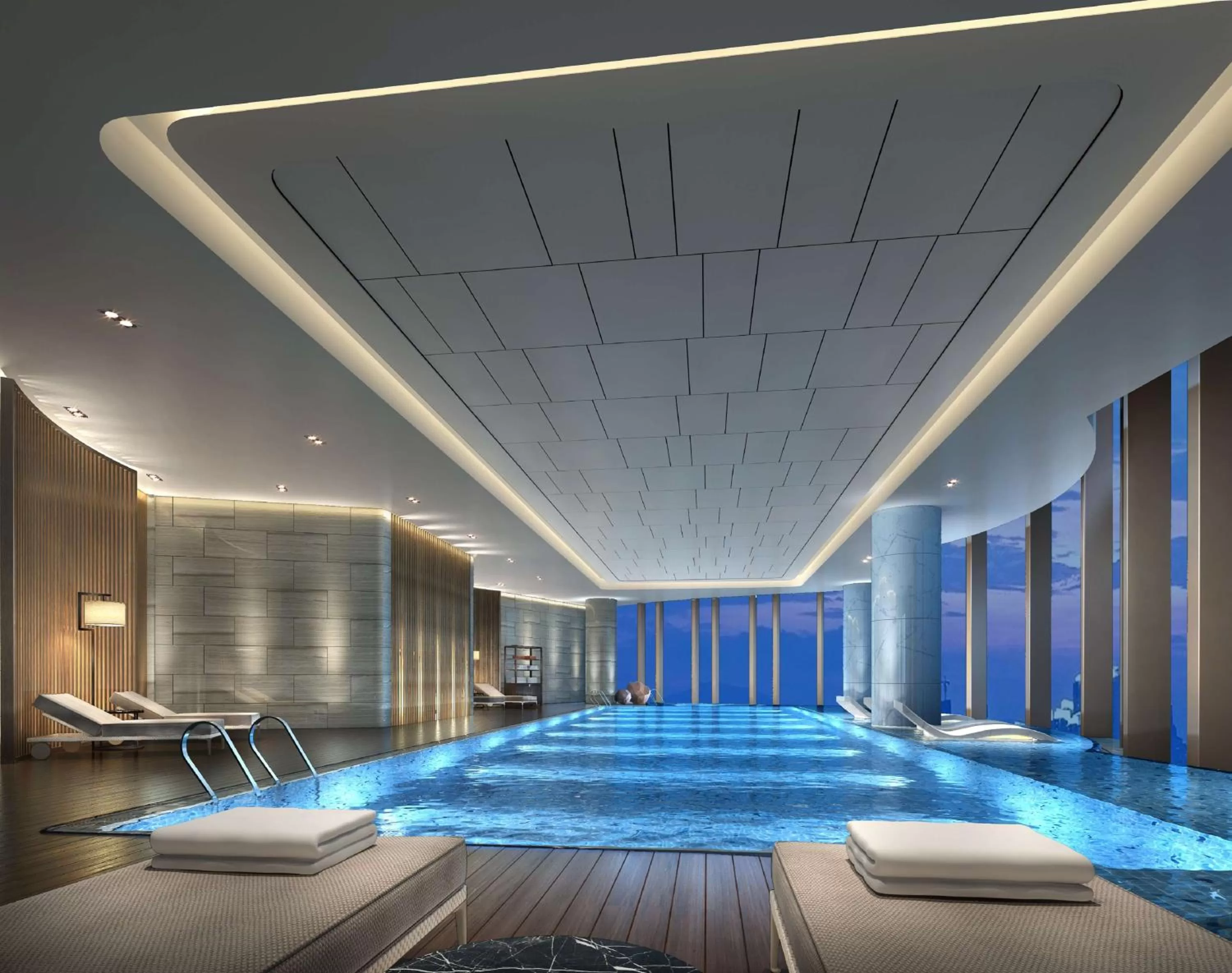 Pool view in Hilton Fuzhou