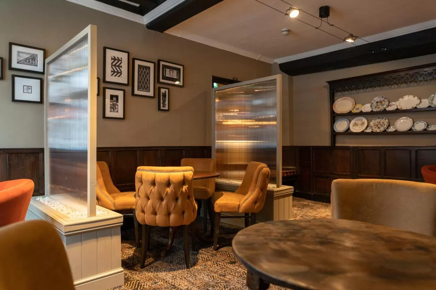 Seating area in The Feathers Hotel