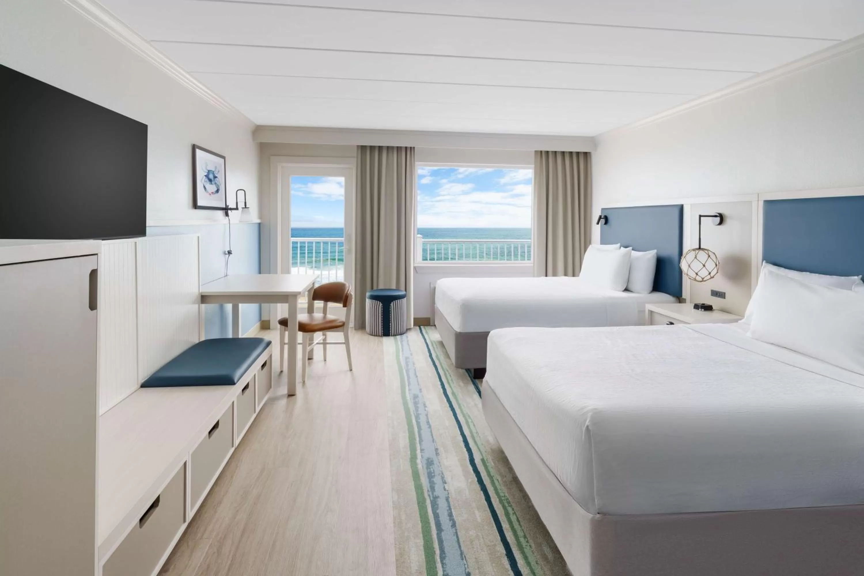 Queen Room with Two Queen Beds and Roll-In Shower - Mobility Accessible/Oceanfront in Hilton Garden Inn Ocean City Oceanfront