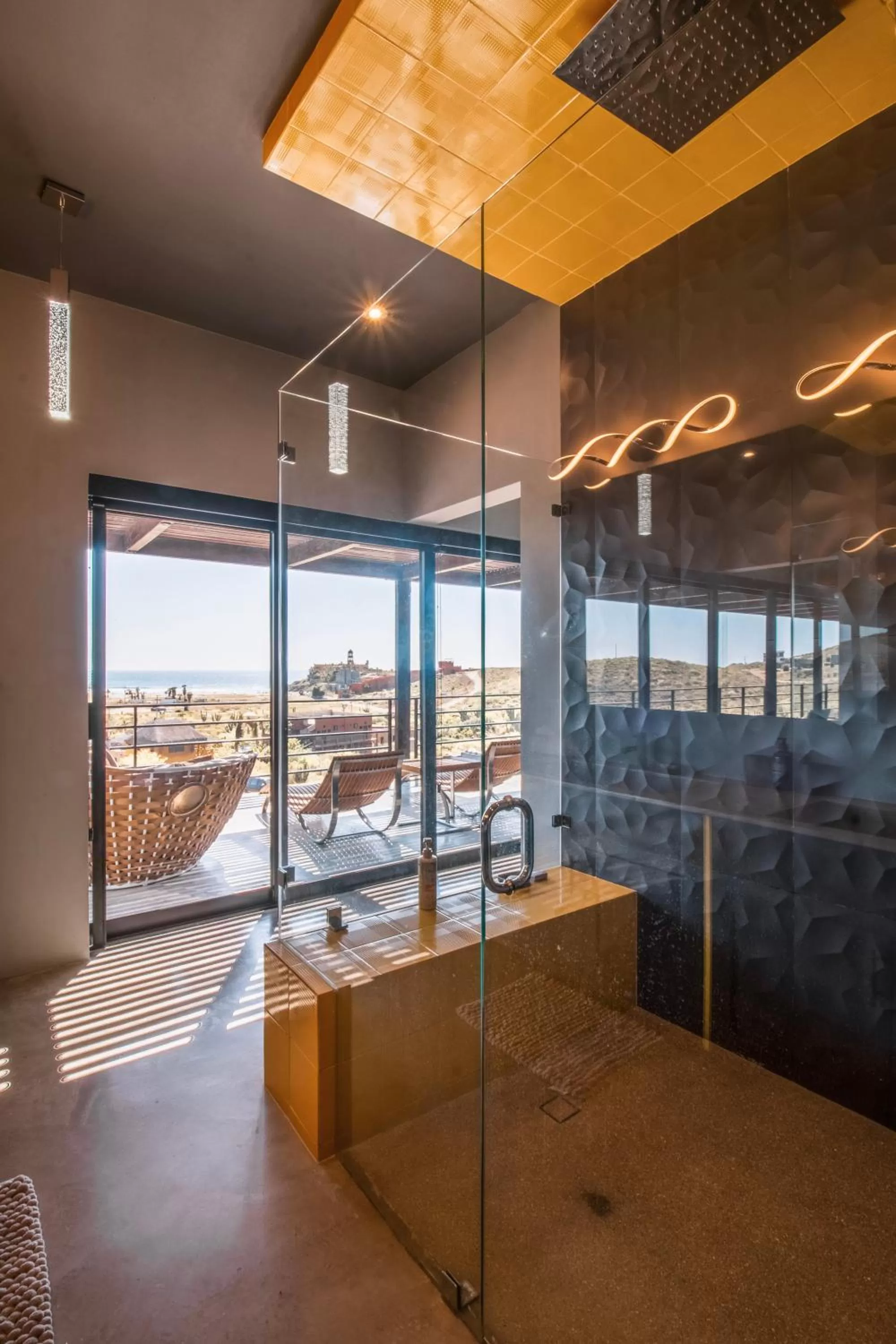 Shower in Cerritos Surf Residences