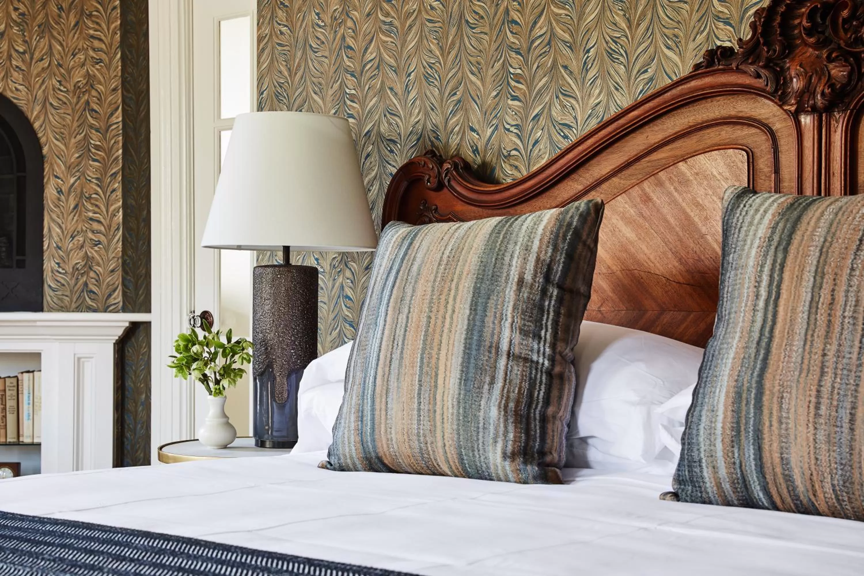 Bed in The Cliffside Inn