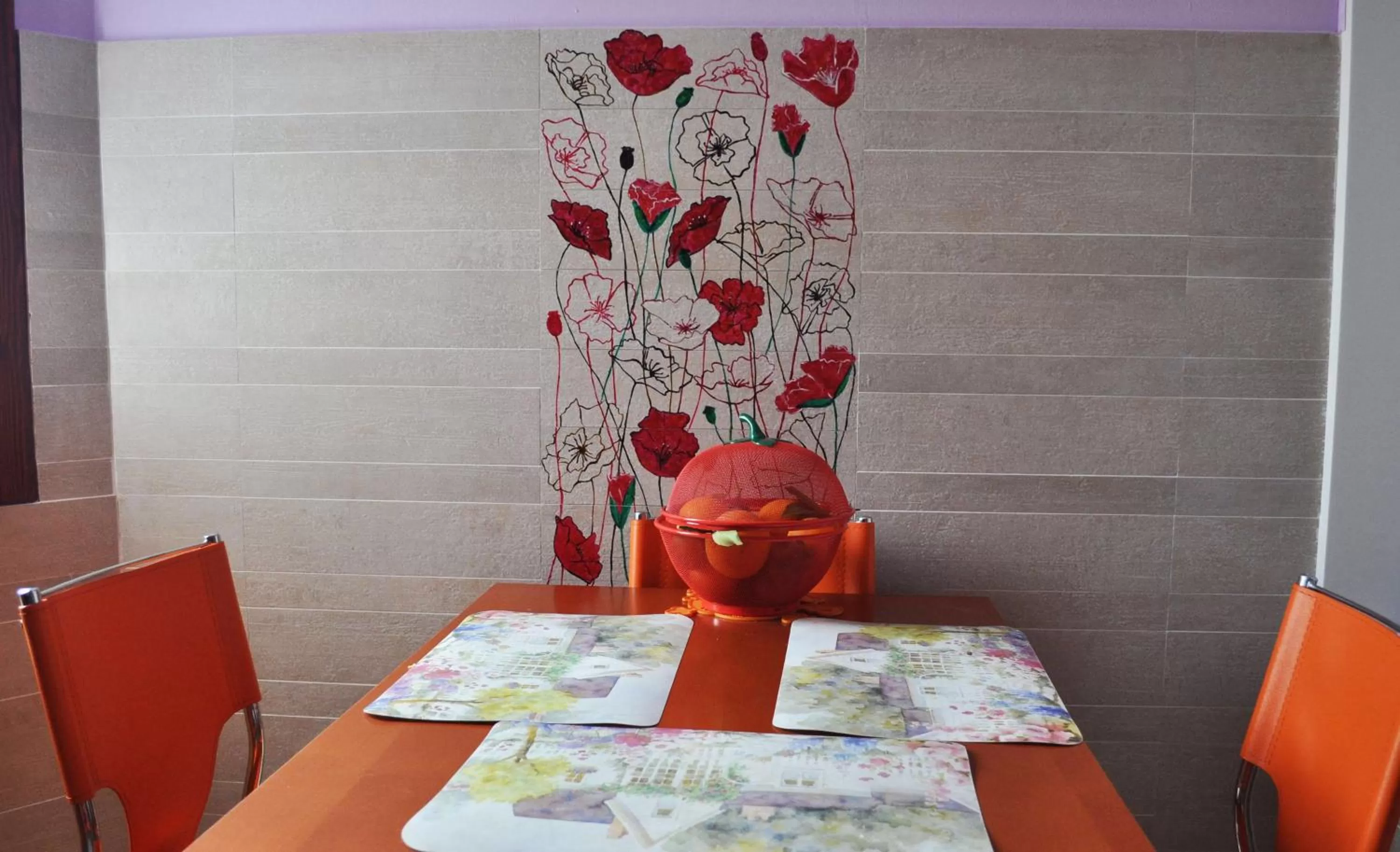 Communal kitchen in B&B La Casa d'Artista