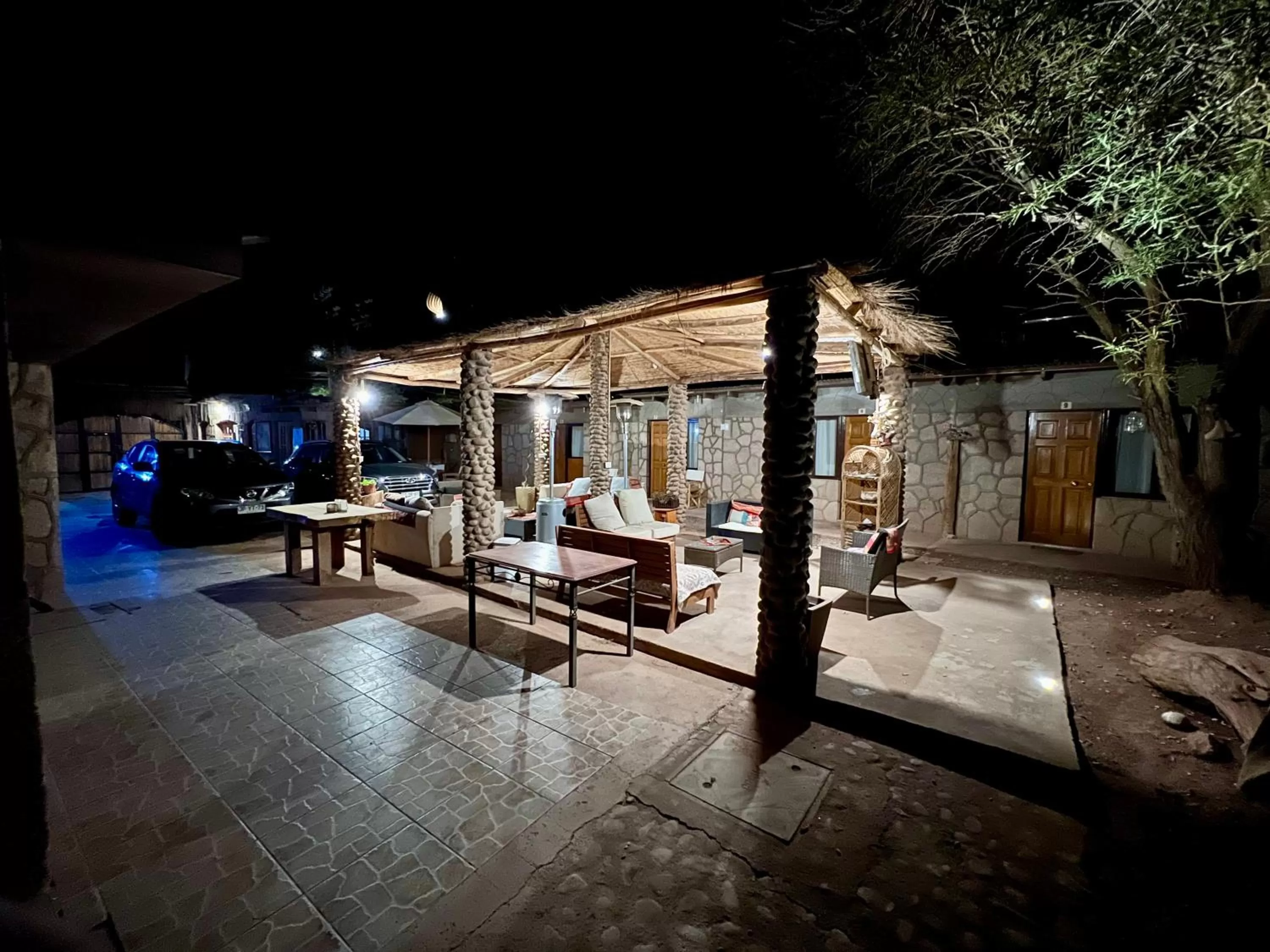 Patio, Swimming Pool in Hostal Katarpe