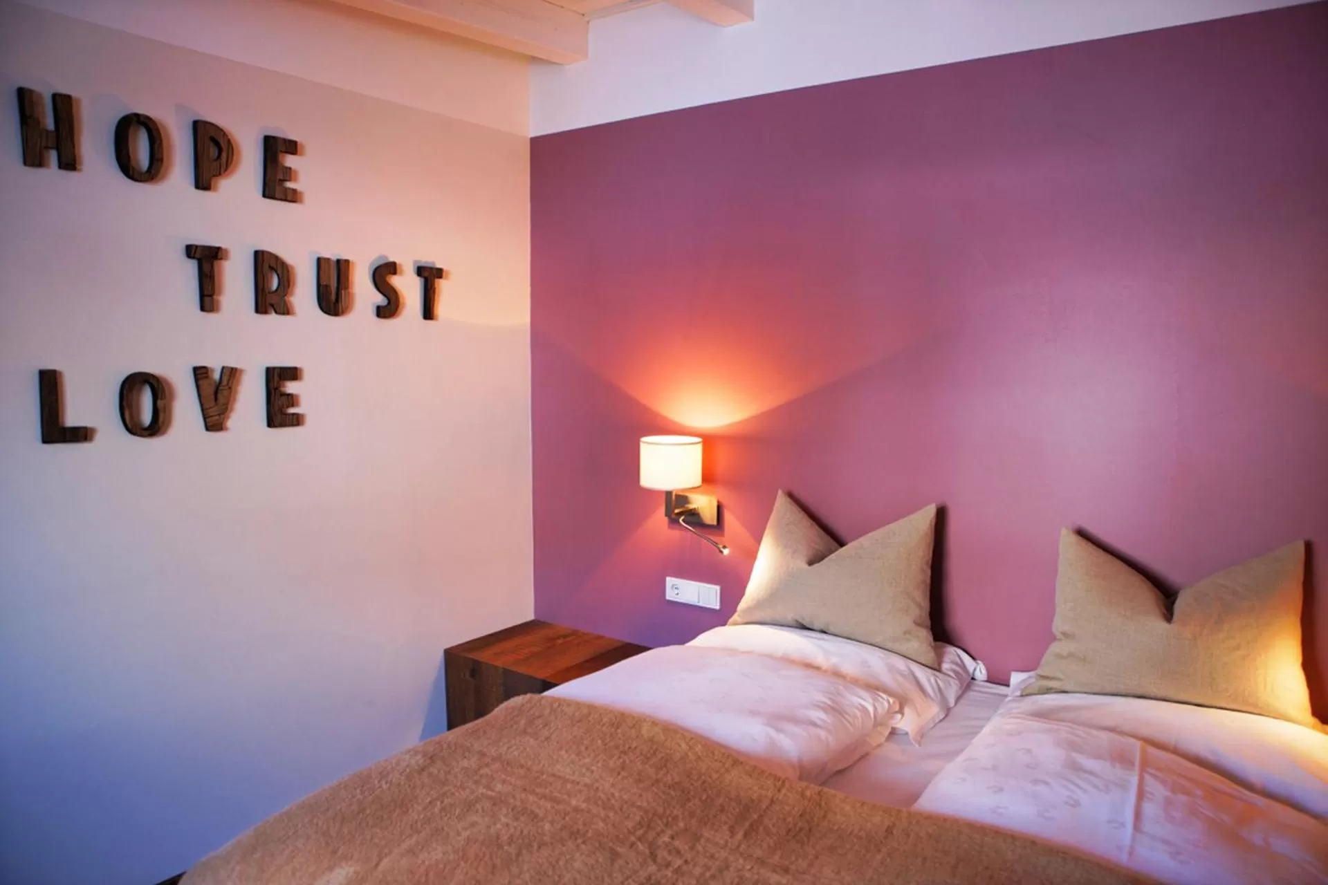 Bed in Hotel Marmolada