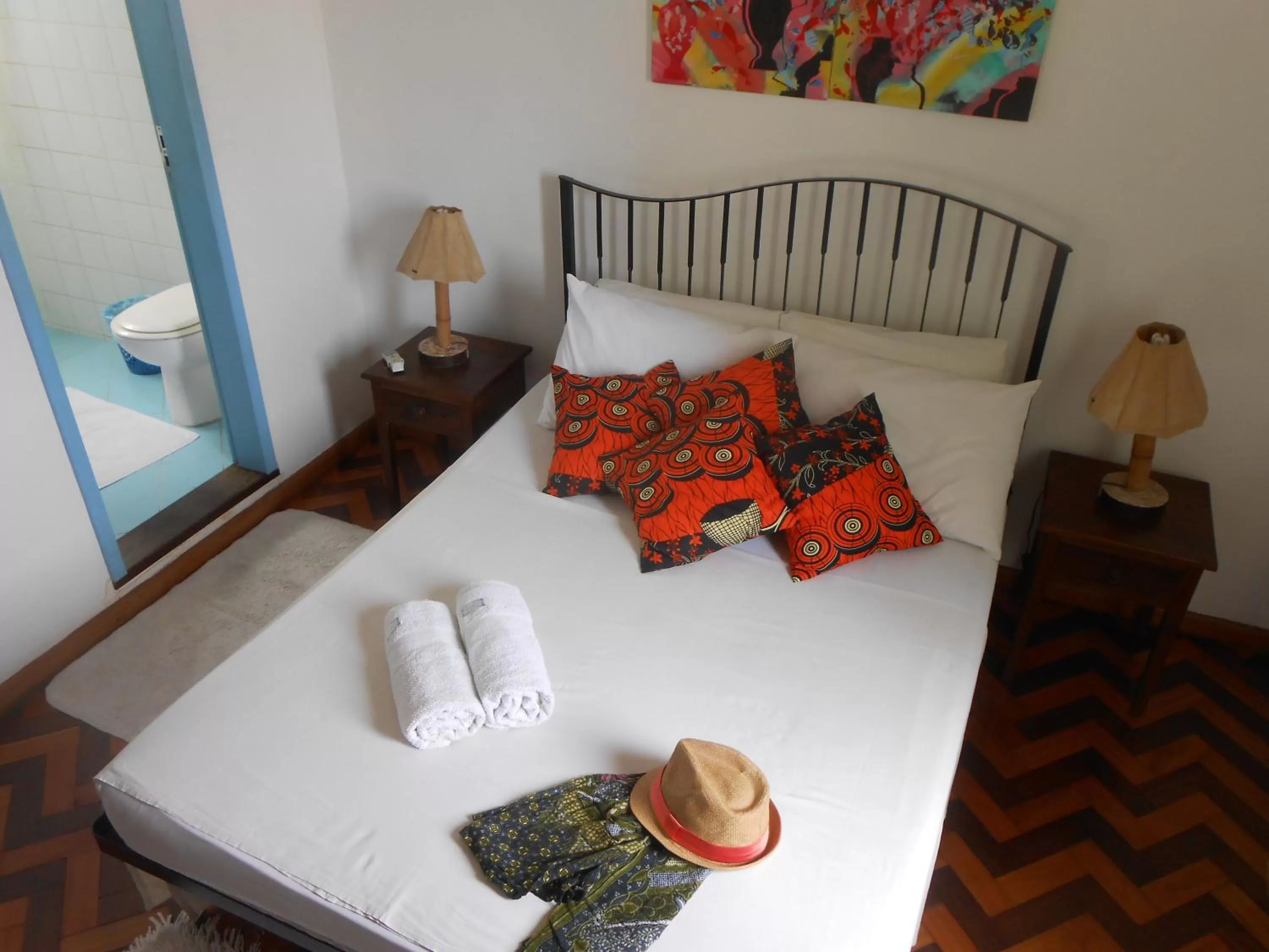 Bed in Pousada Baluarte