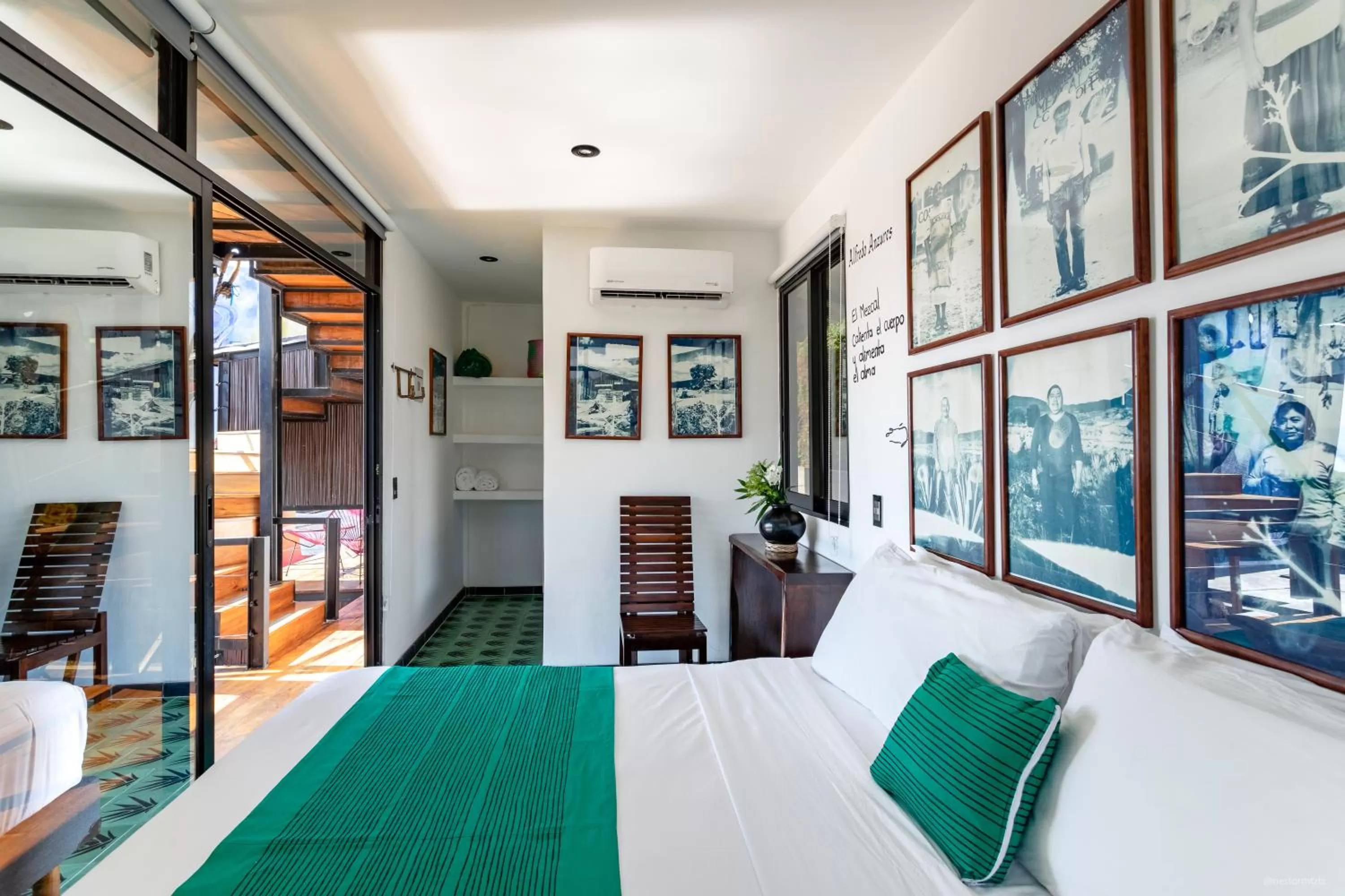 Bed in Cabane Container Boutique Hotel