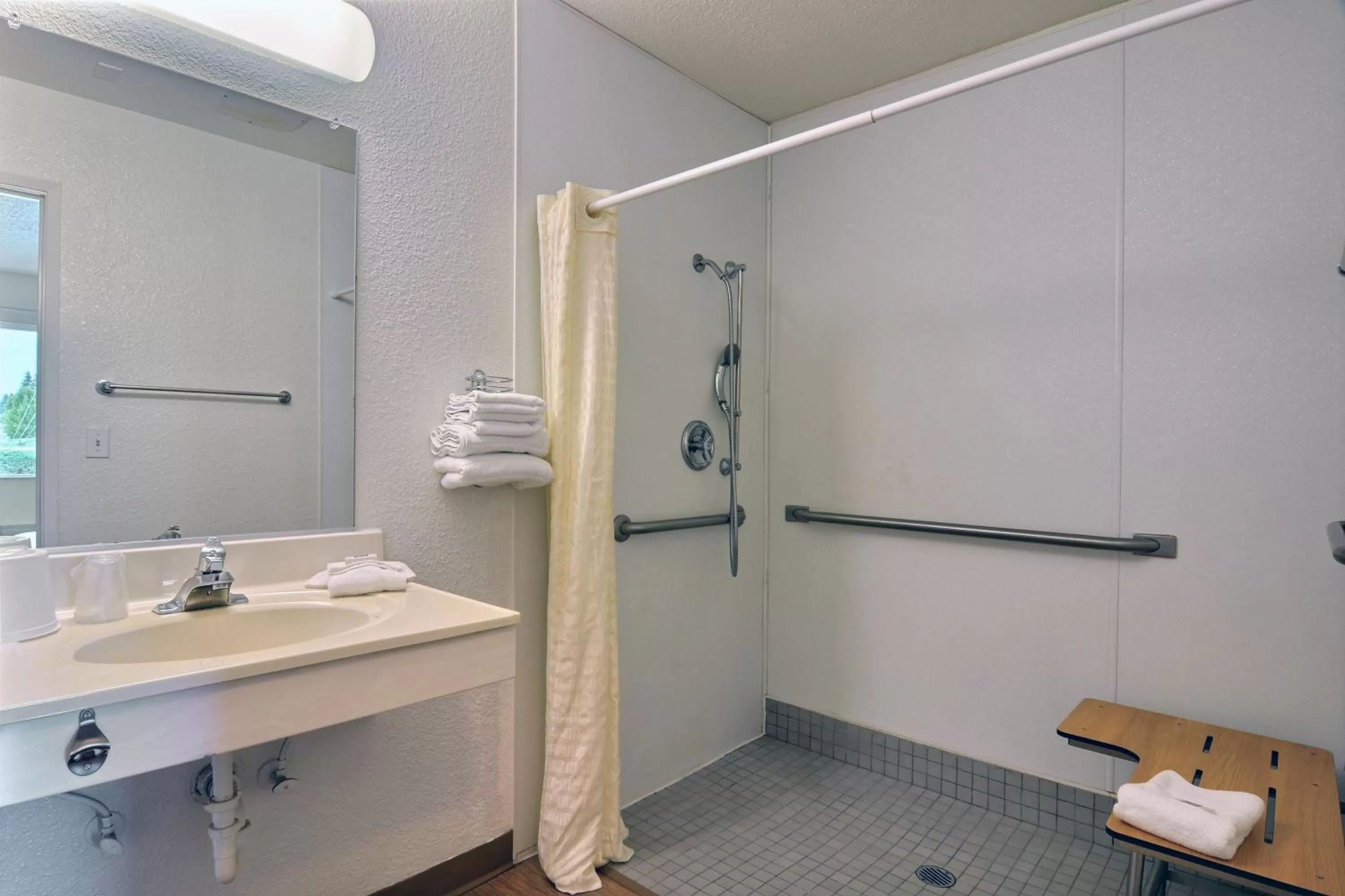 Shower in Motel 6-Tumwater, WA - Olympia