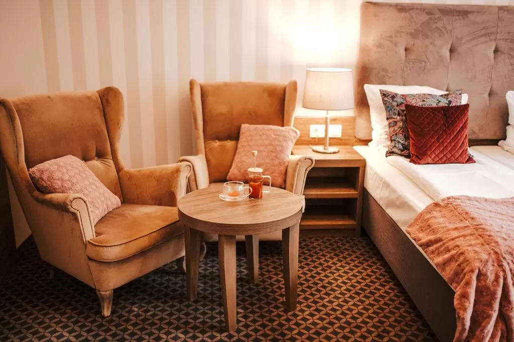 Bed in Hotel Dębowy Biowellness & SPA Góry Sowie