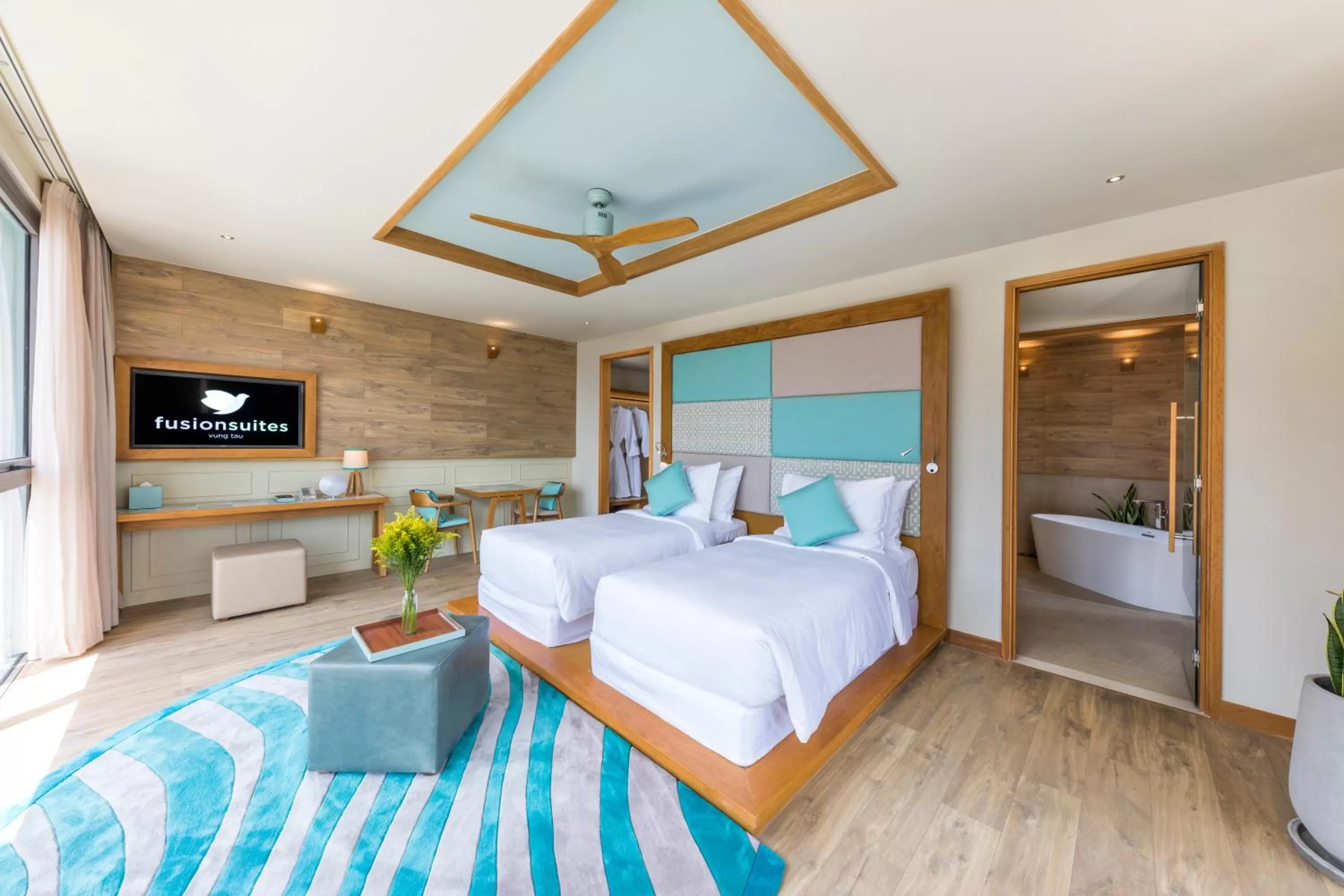 Bedroom, Bed in Fusion Suites Vung Tau