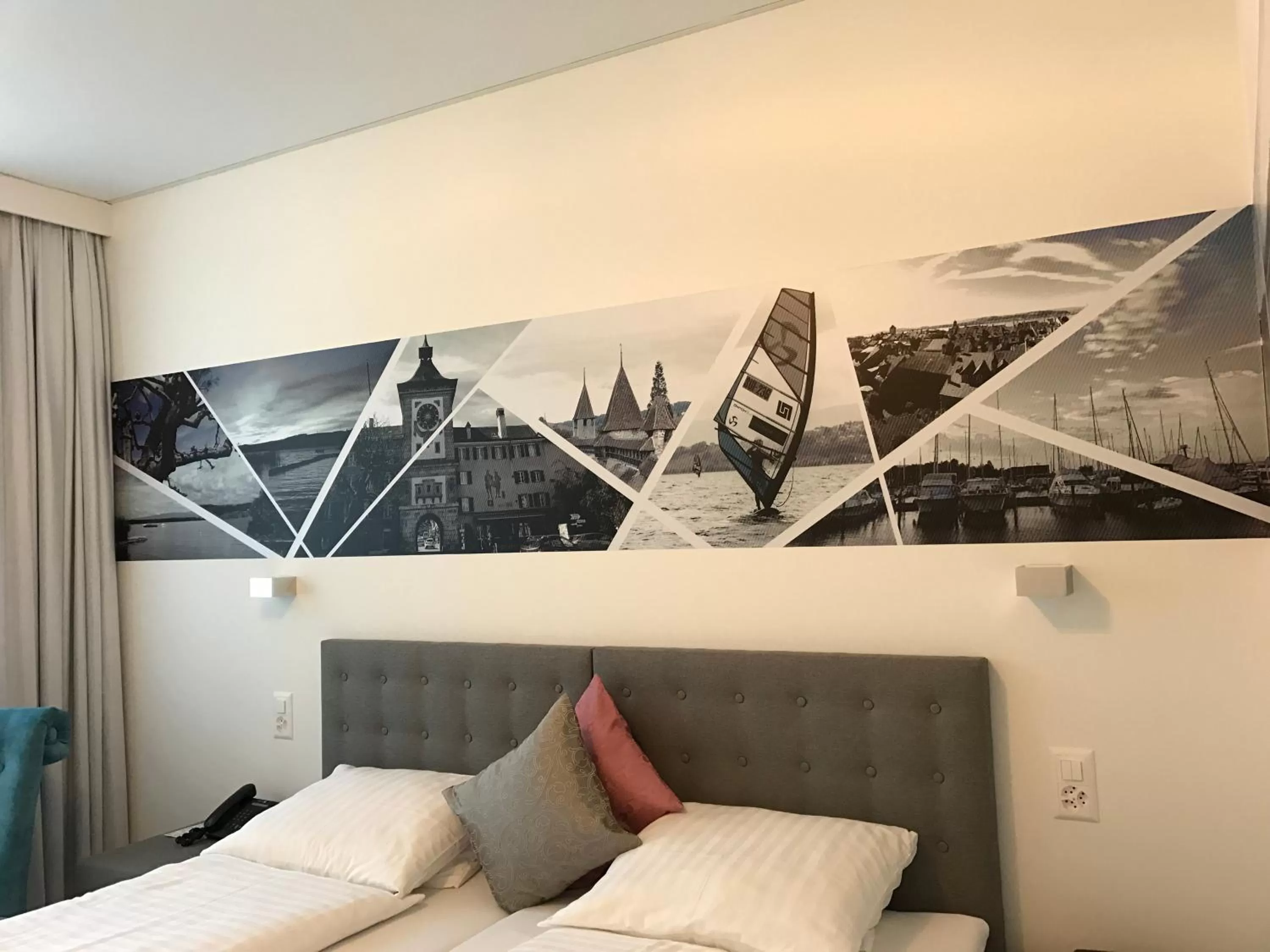 Decorative detail, Bed in Hotel Murtenhof & Krone