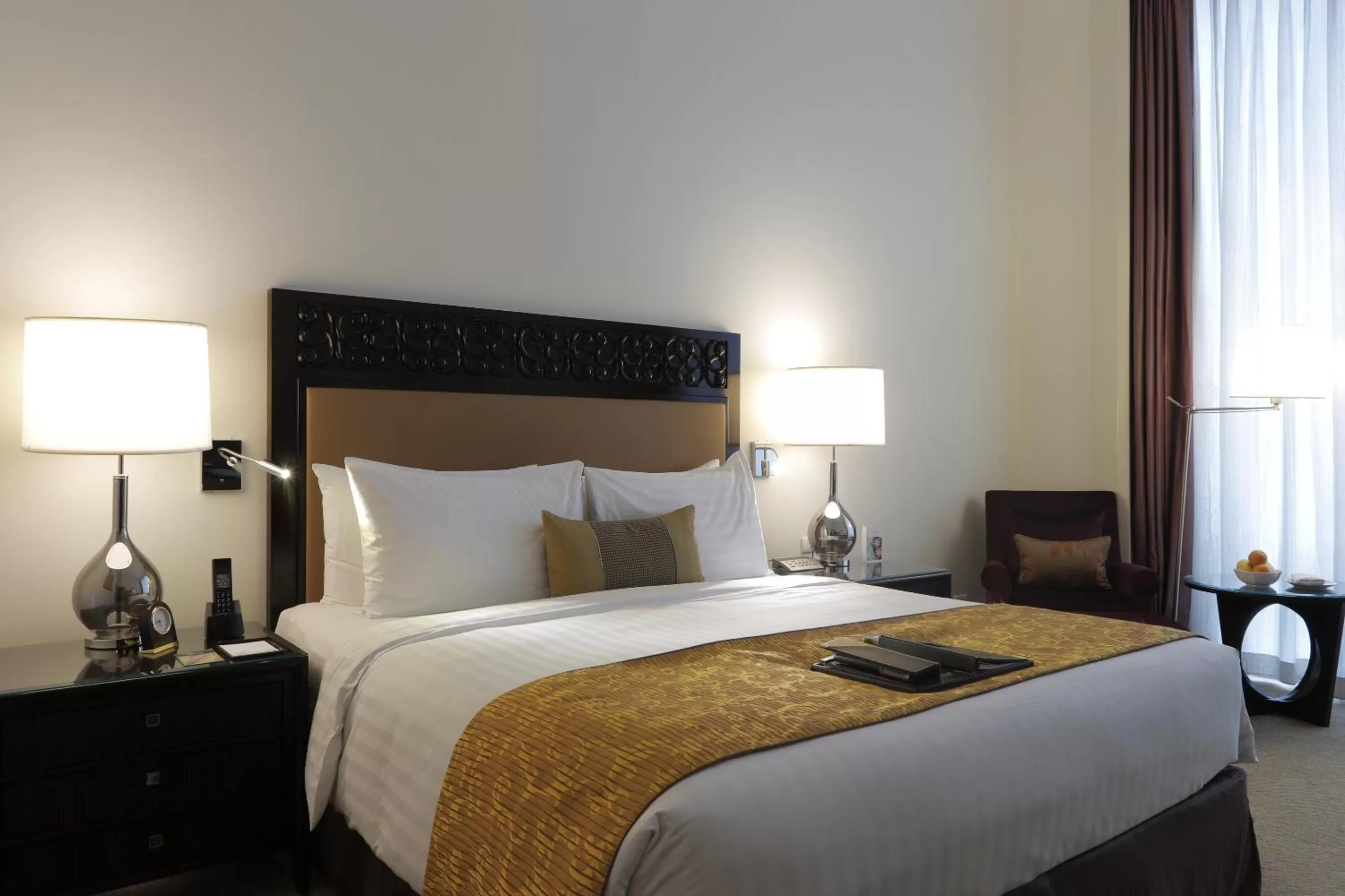 Bedroom, Bed in Fairmont Makati