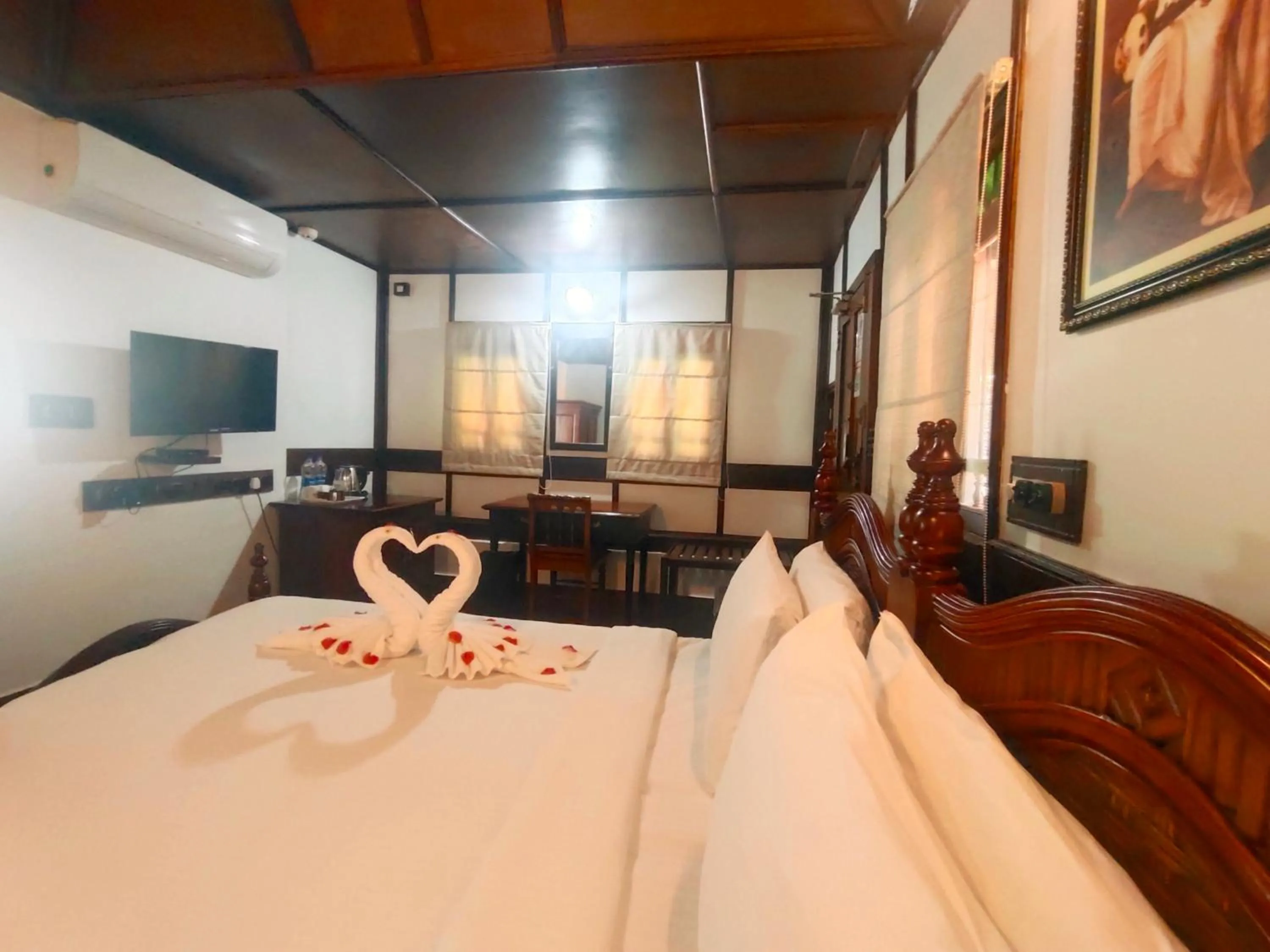 Bedroom, Bed in The Travancore Heritage Beach Resort