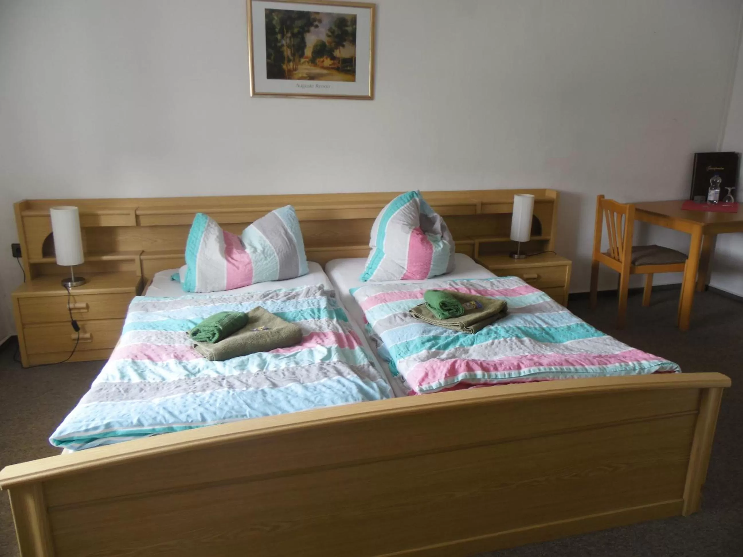 Bed in Hotel Restaurant Biesenbach