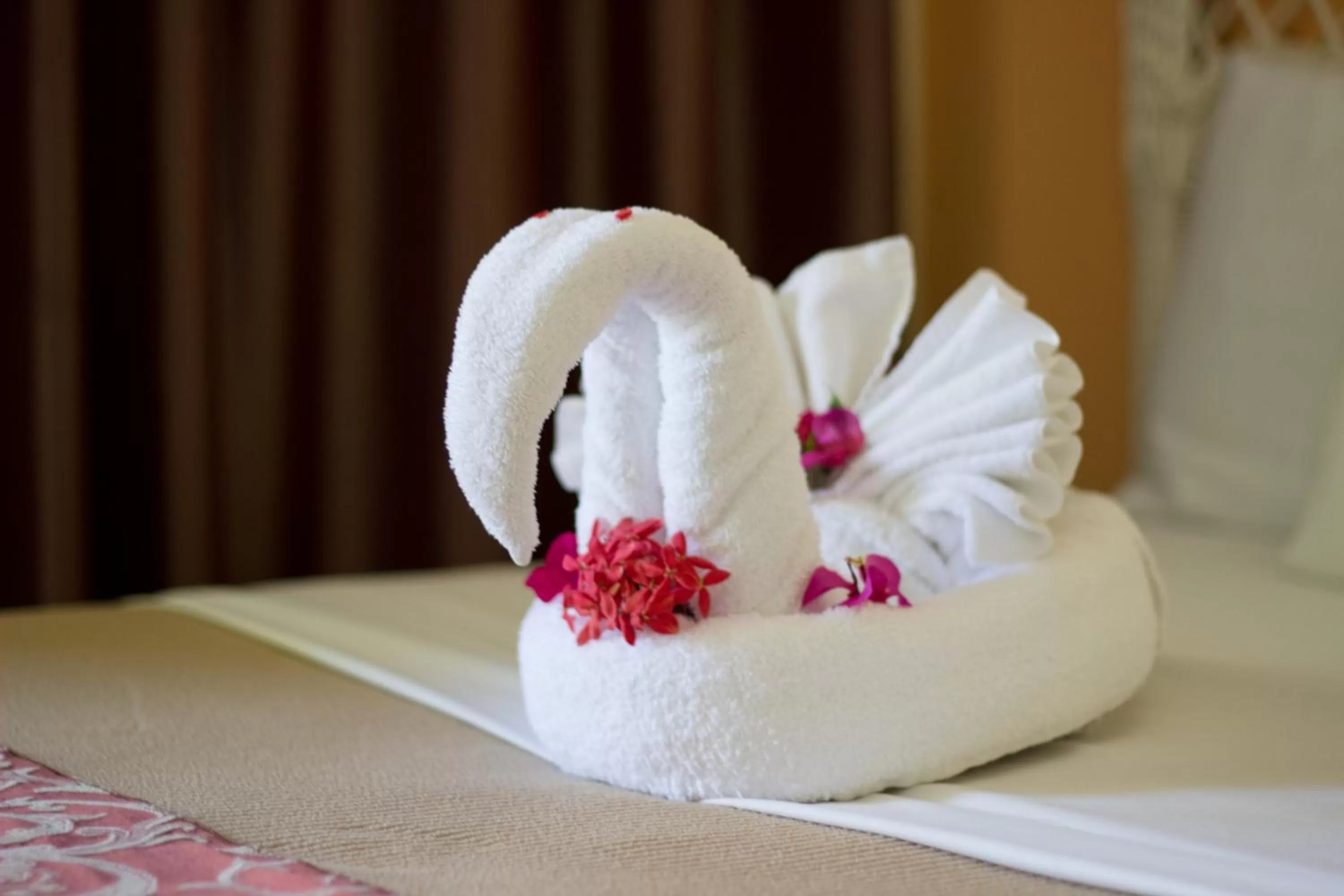 Decorative detail, Bed in Bay Gardens Hotel