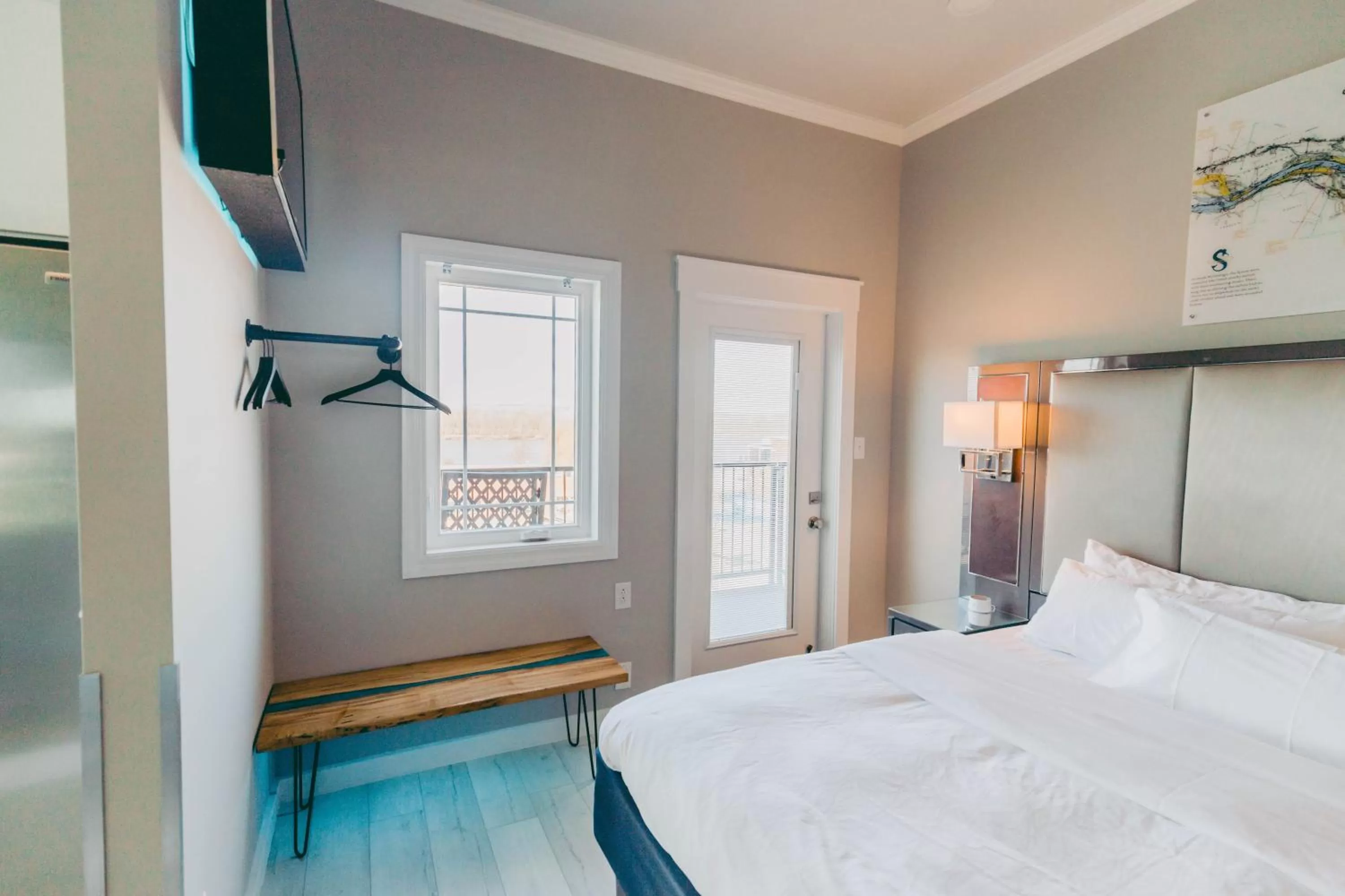 Bed in River Sirens Hotel-Contactless Check in Hotel