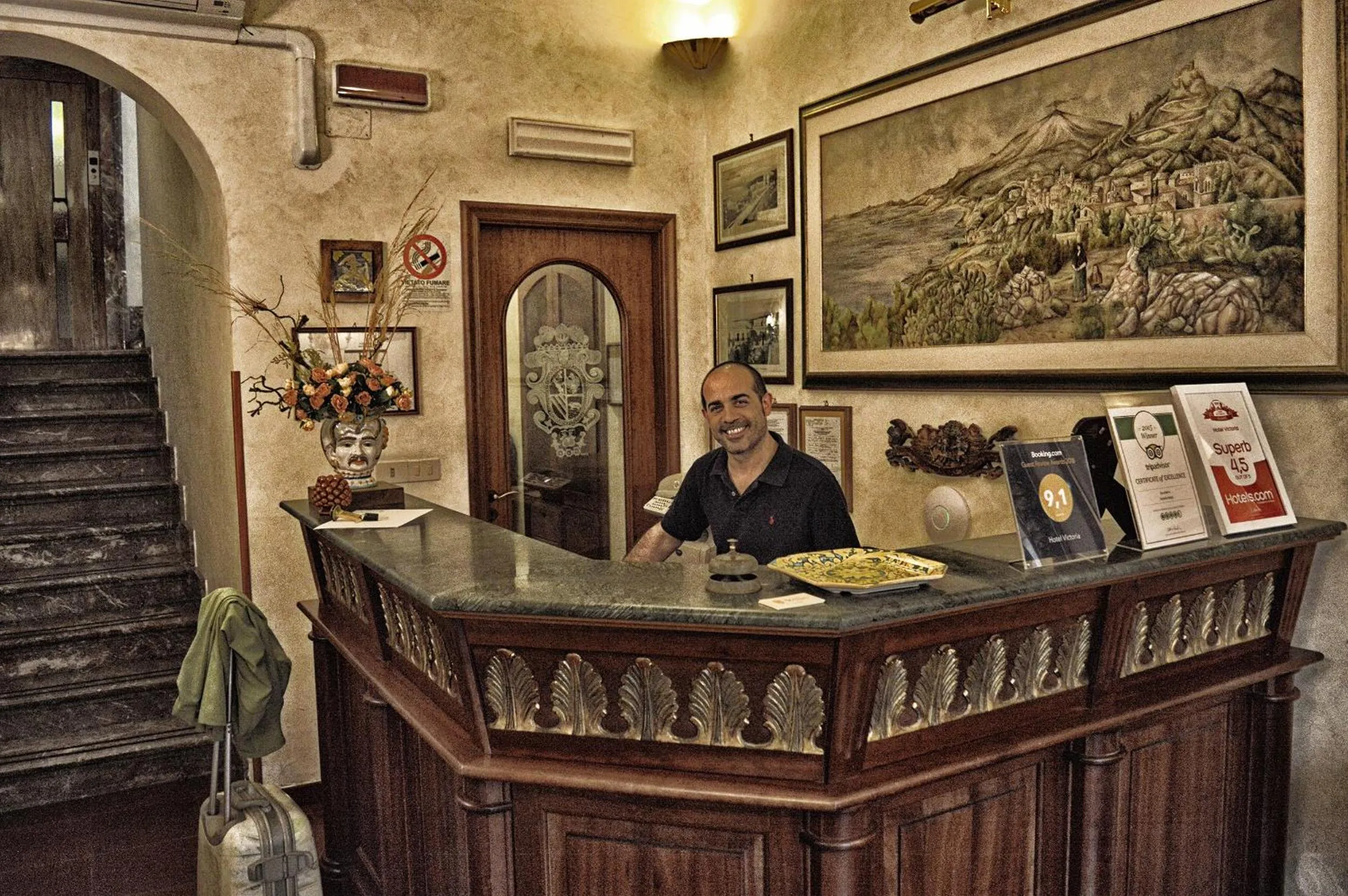 Lobby or reception in Hotel Victoria