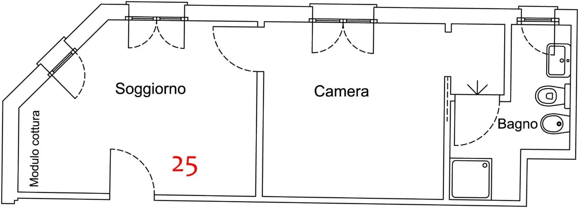 Floor plan in Apartment Lake Maggiore - ITALIA