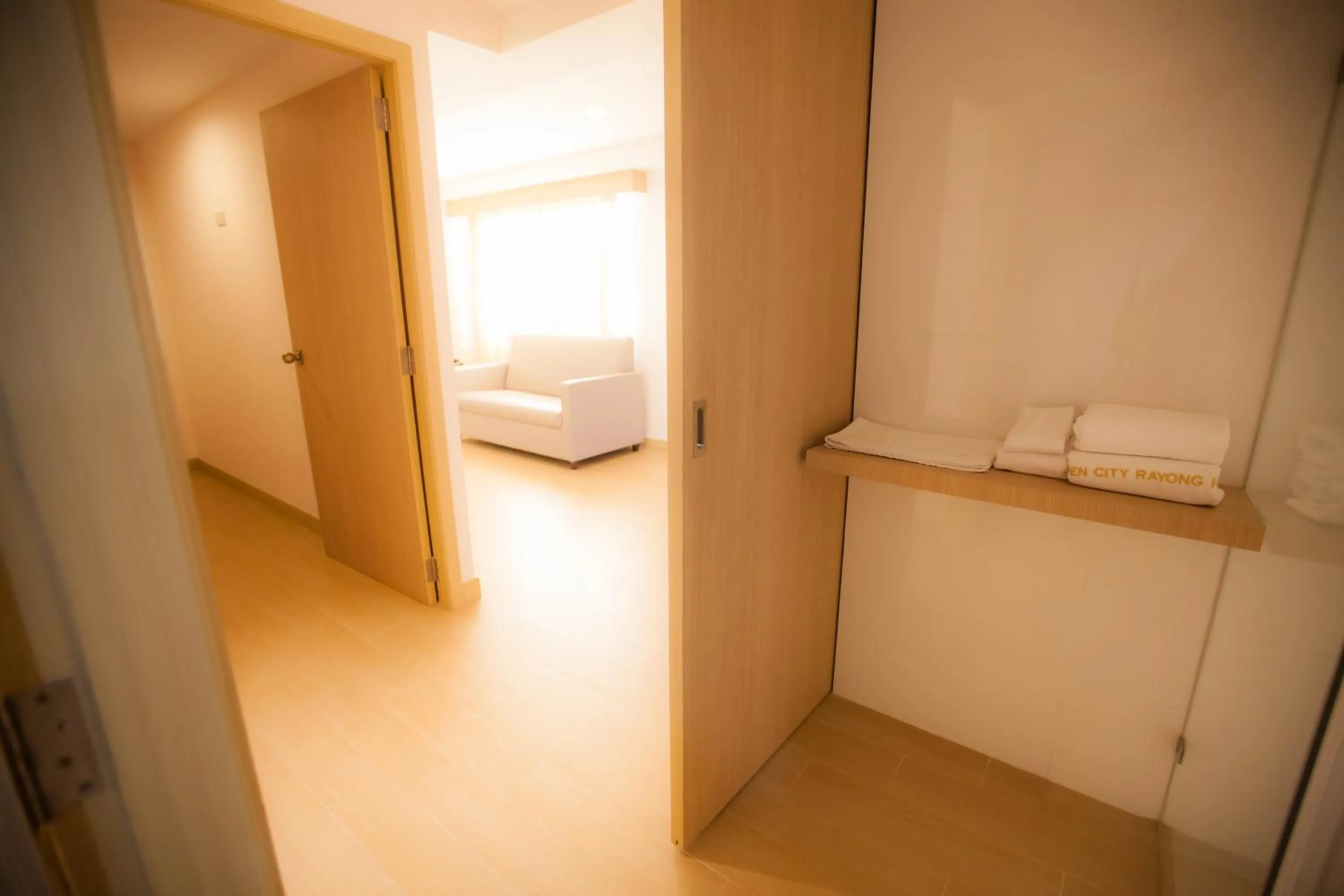 Decorative detail, Bed in Golden City Rayong Hotel