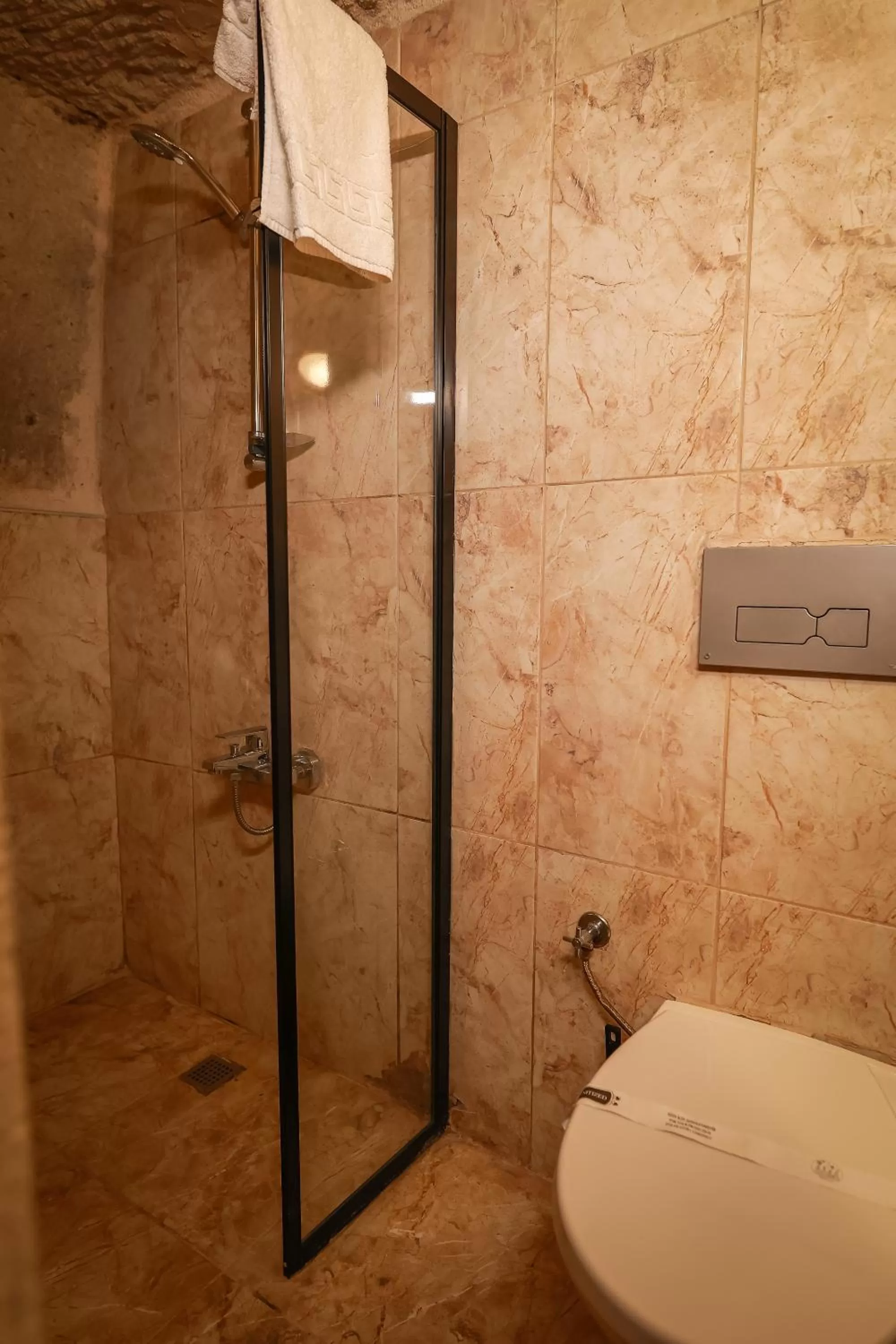 Shower in Mia Cappadocia Cave Hotel