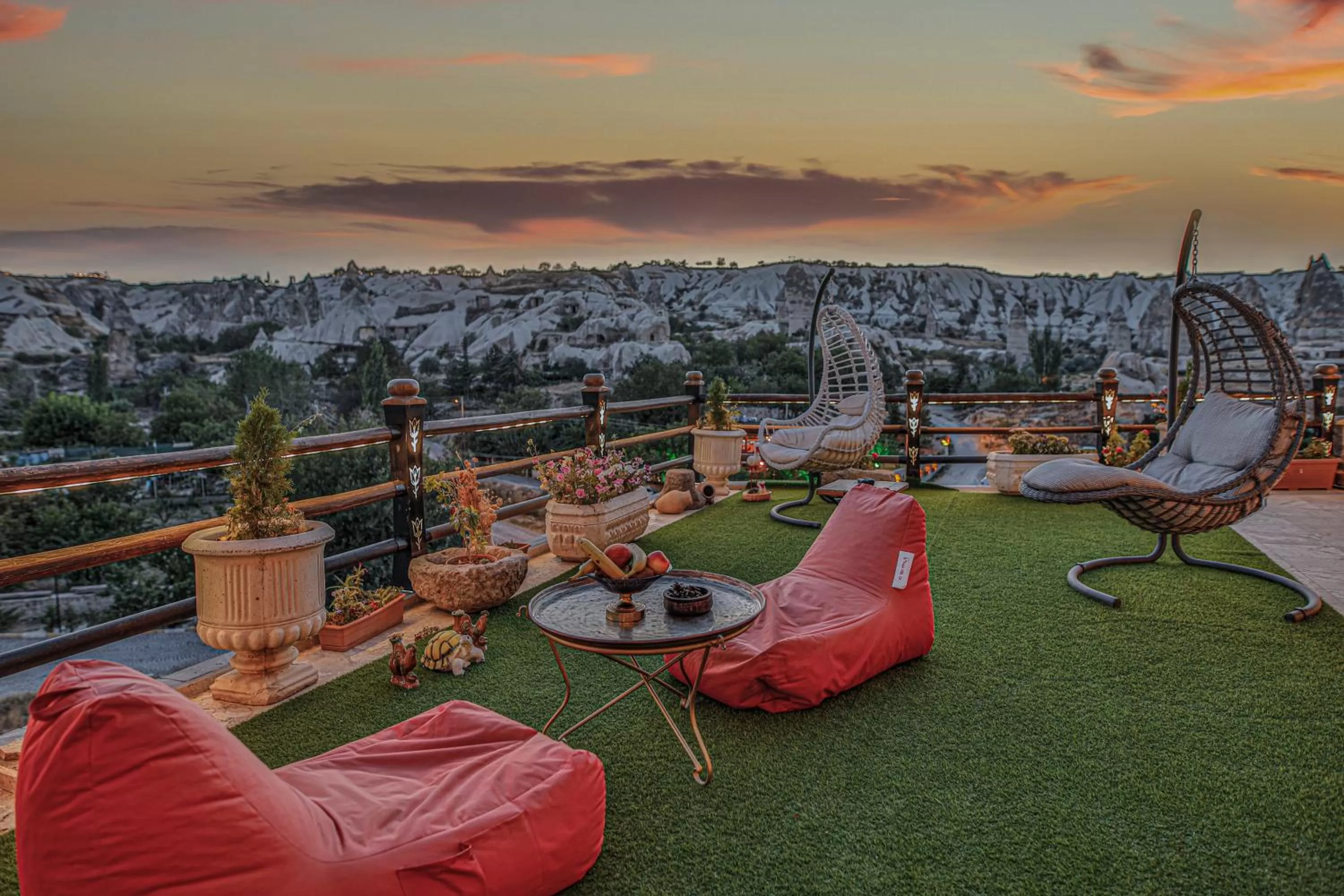 Balcony/Terrace in Şah Saray Cave Suites Halal Hotel