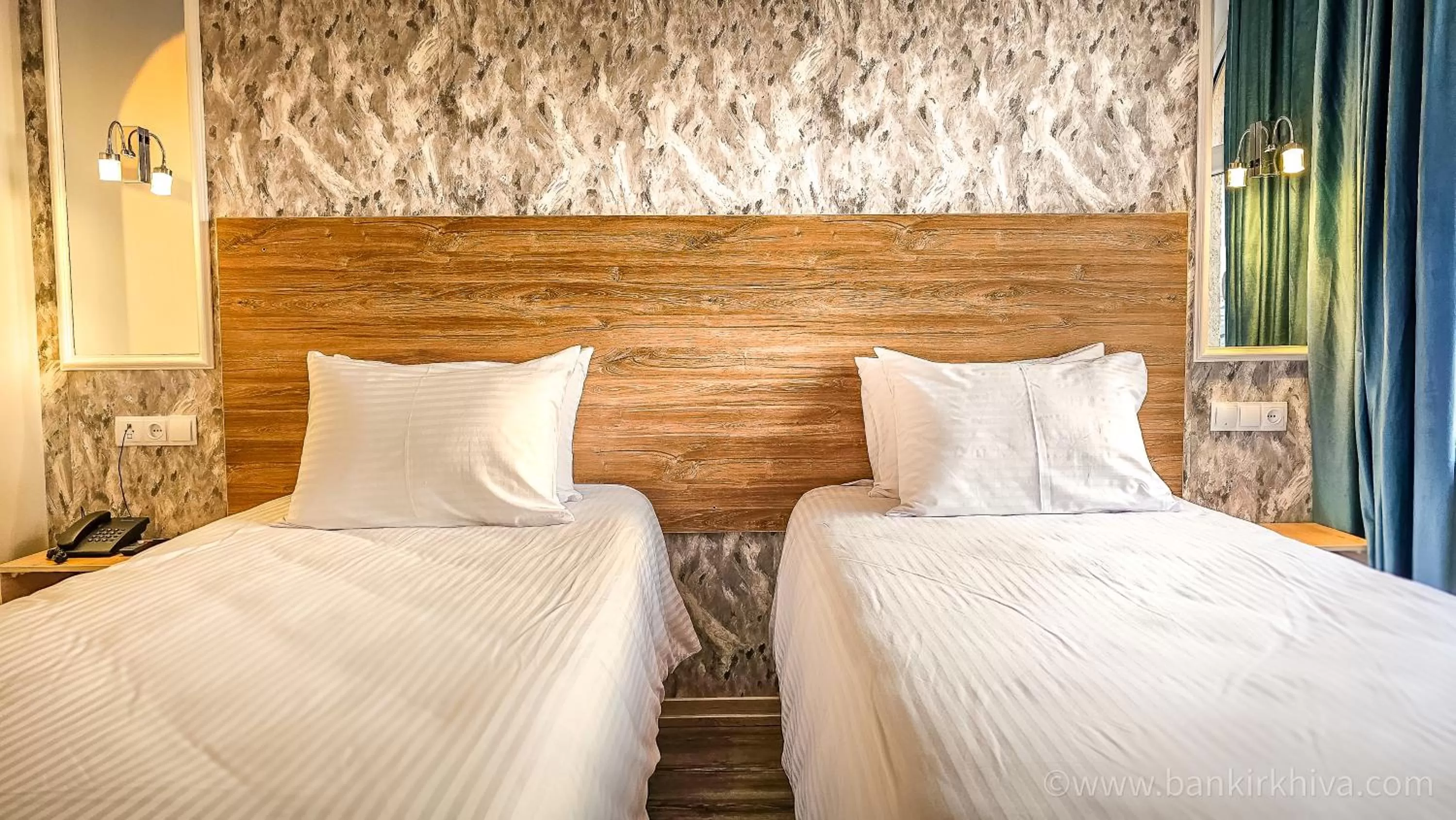 Bed in Hotel Bankir Khiva