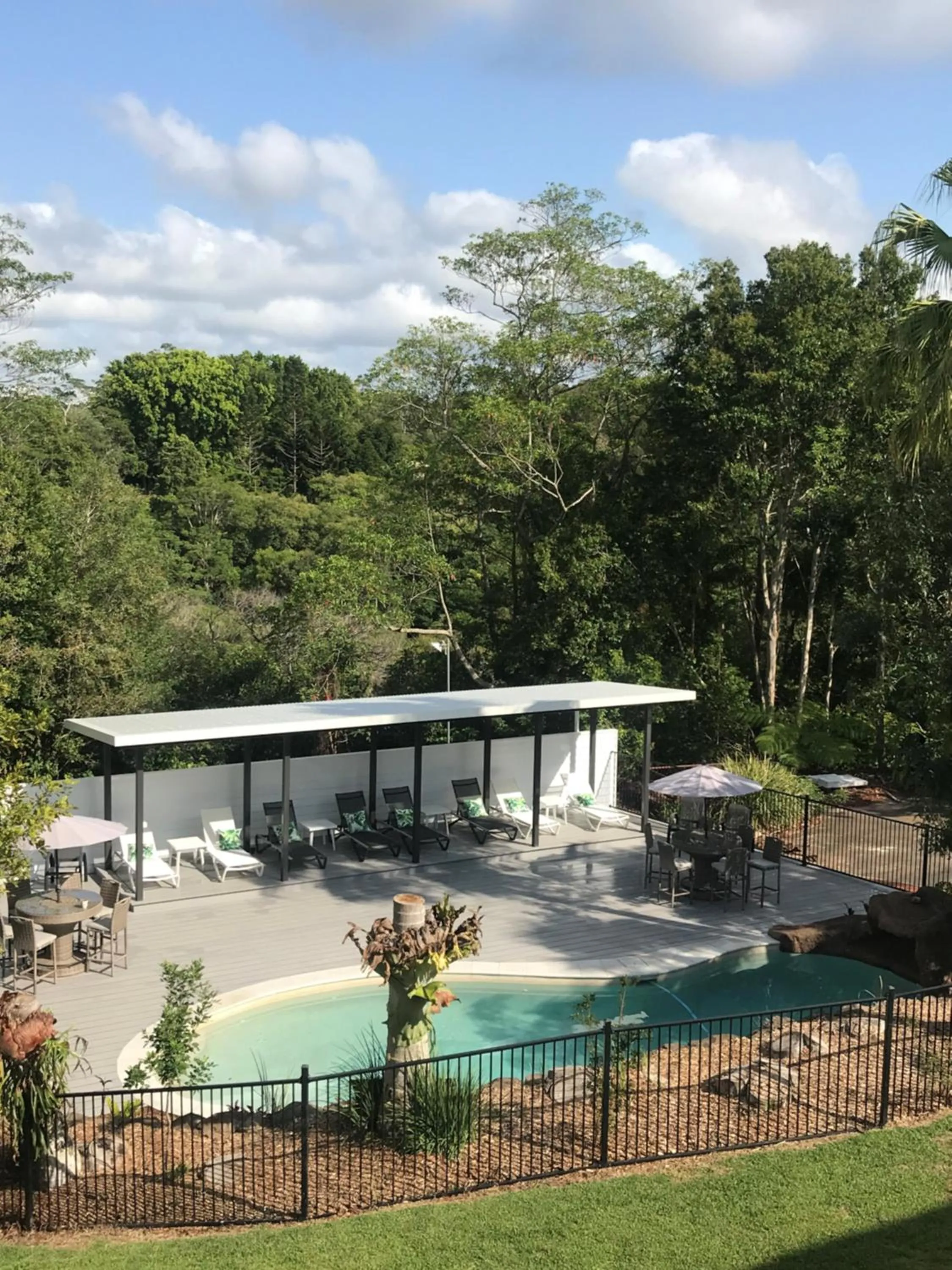 Pool view in Clouds Montville