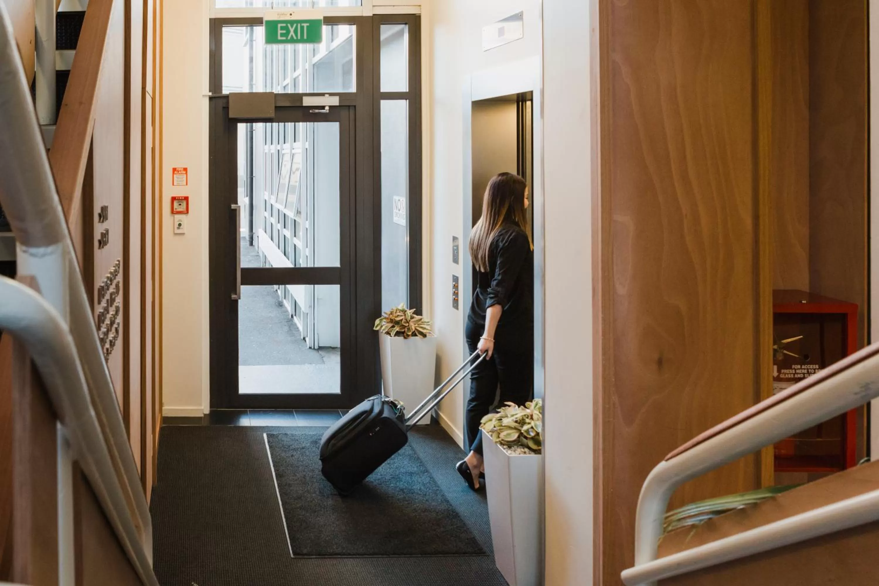 elevator in Gilmer Apartment Hotel