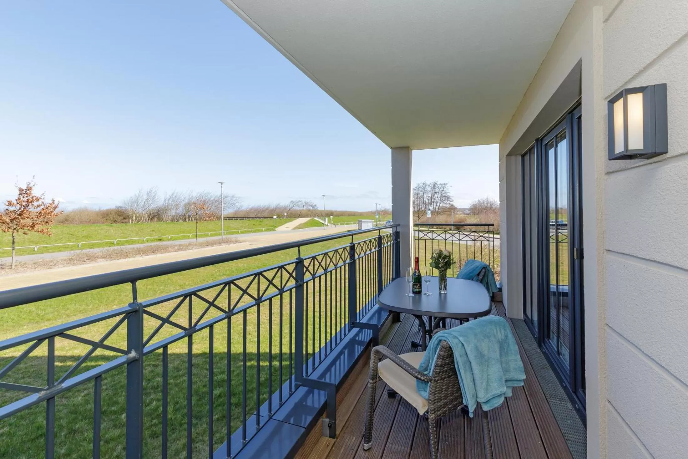 Balcony/Terrace in Aparthotel Waterkant Suites - Fewos am Meer mit SPA