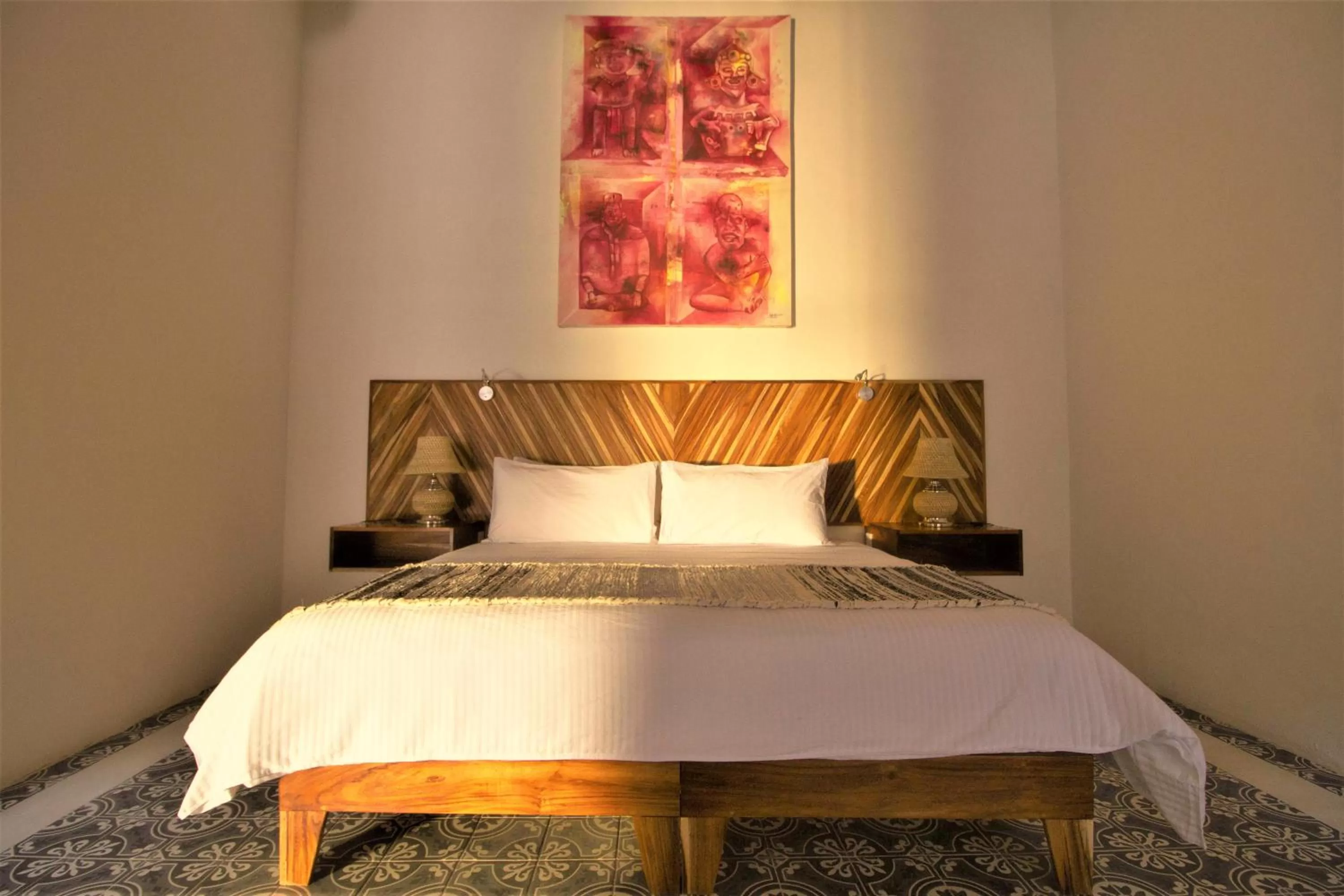 Bed in NaNa Vida Hotel Morelia