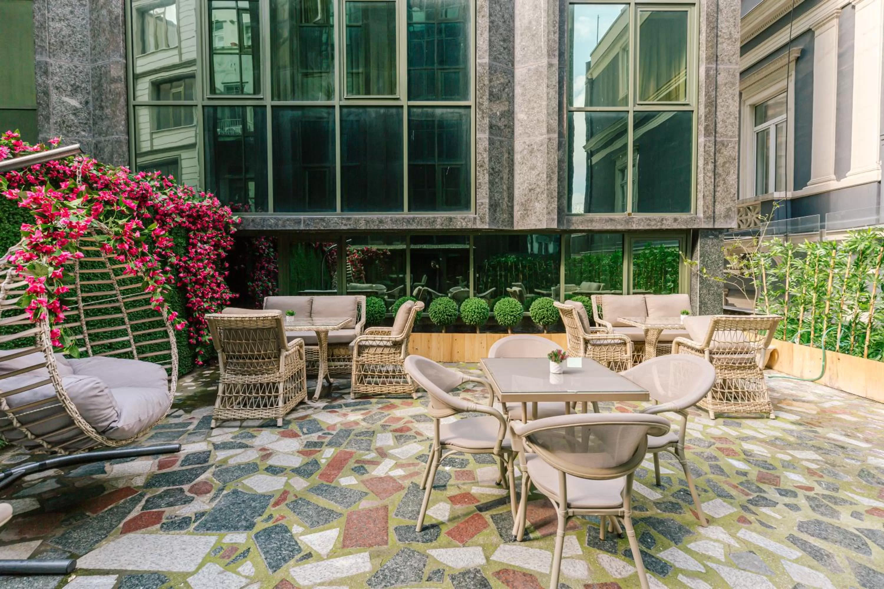 Patio in Marble Hotel