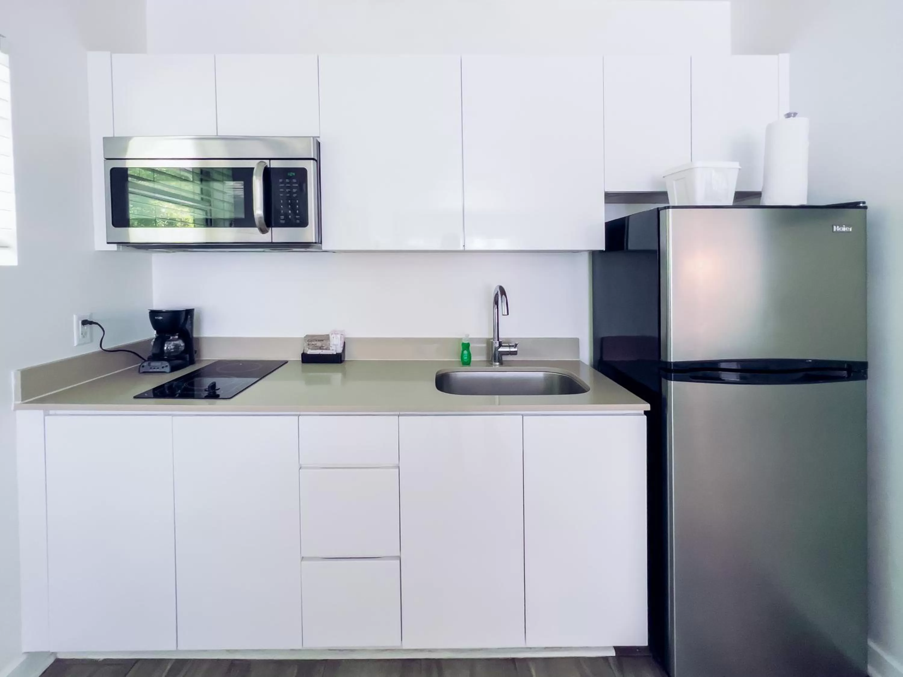 Kitchen or kitchenette in Aqua Hotel