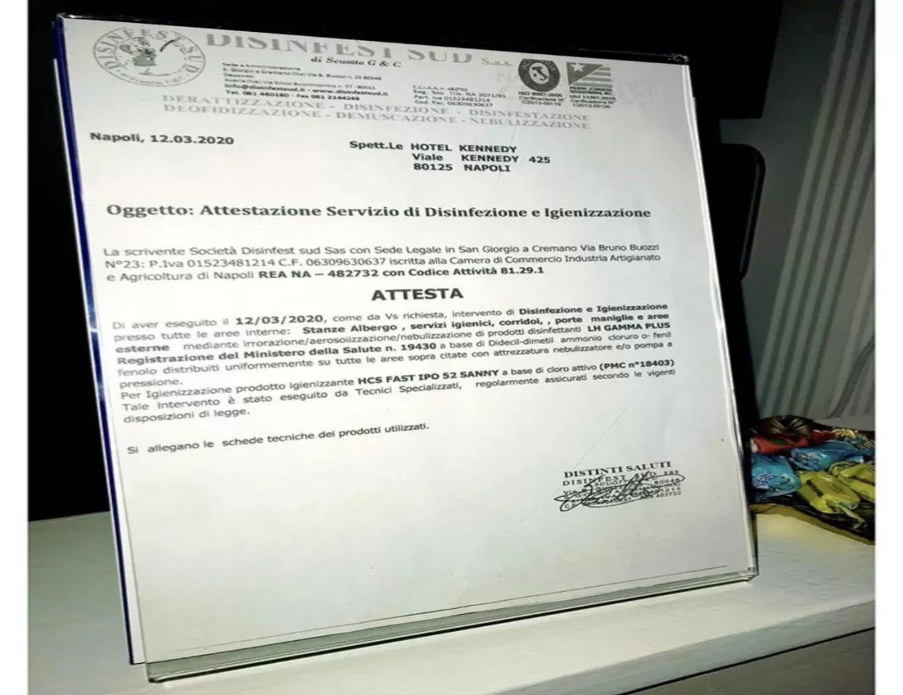 Certificate/Award in Hotel Kennedy