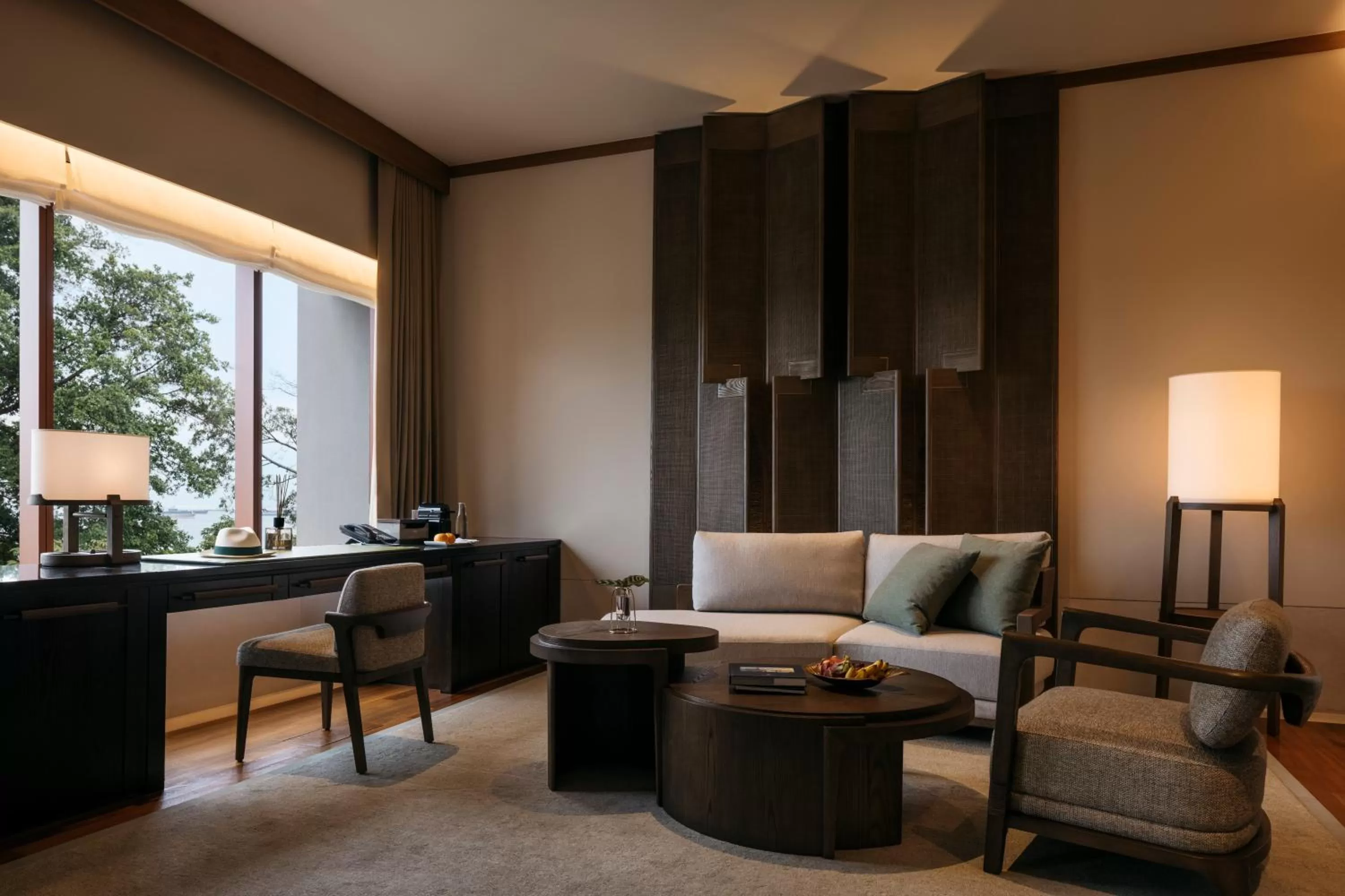 Living room in Capella Singapore