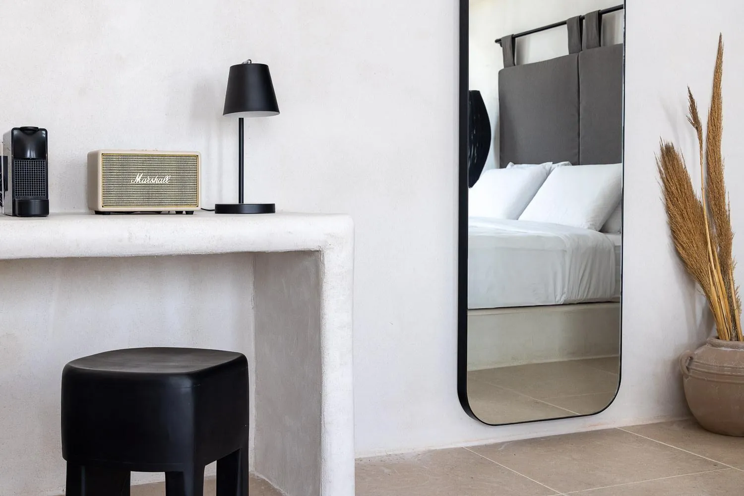 Bed in Rocabella Mykonos Hotel