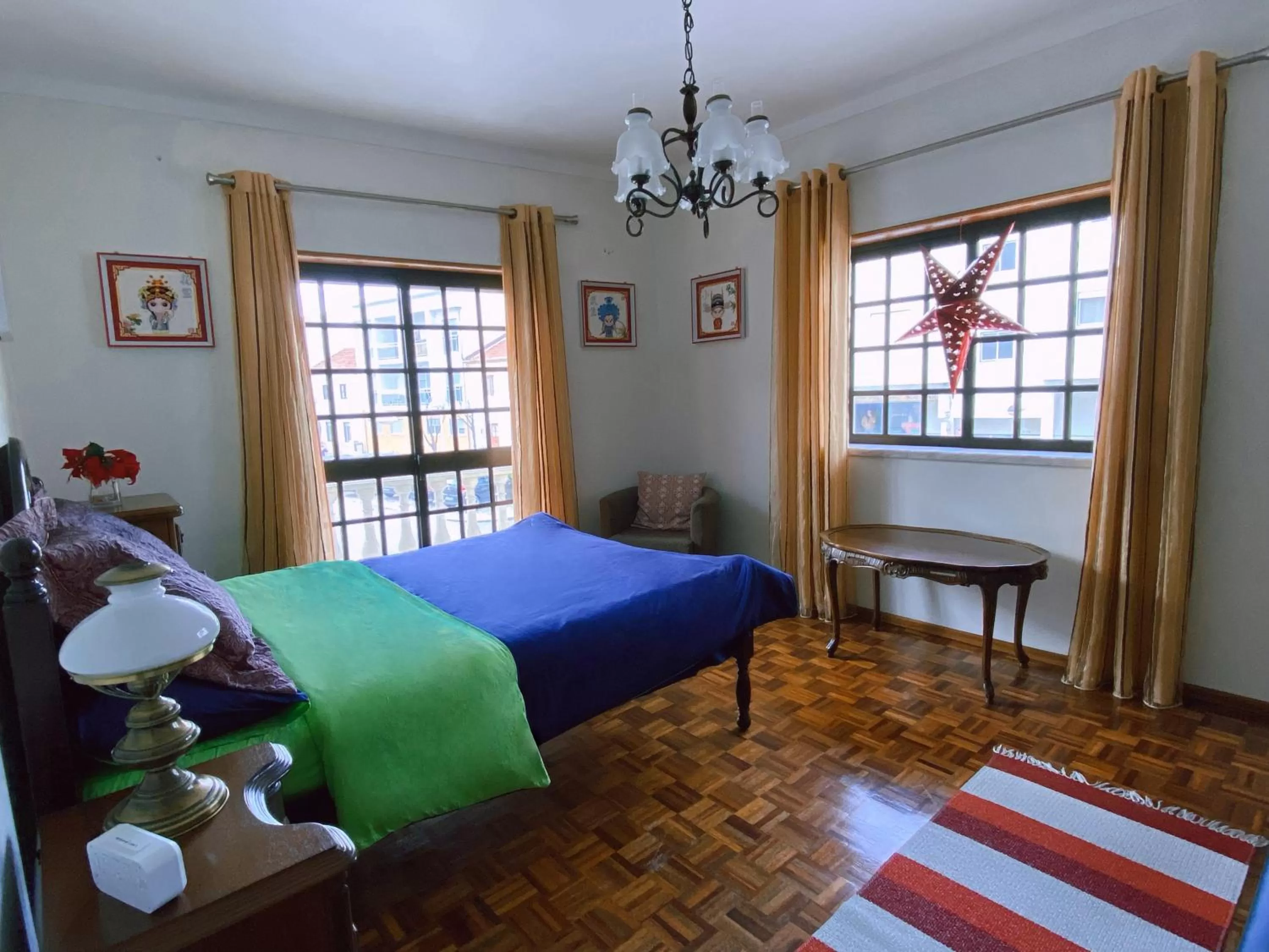 Bed in Spray B&B Sitio in Nazare Mini bar, European style