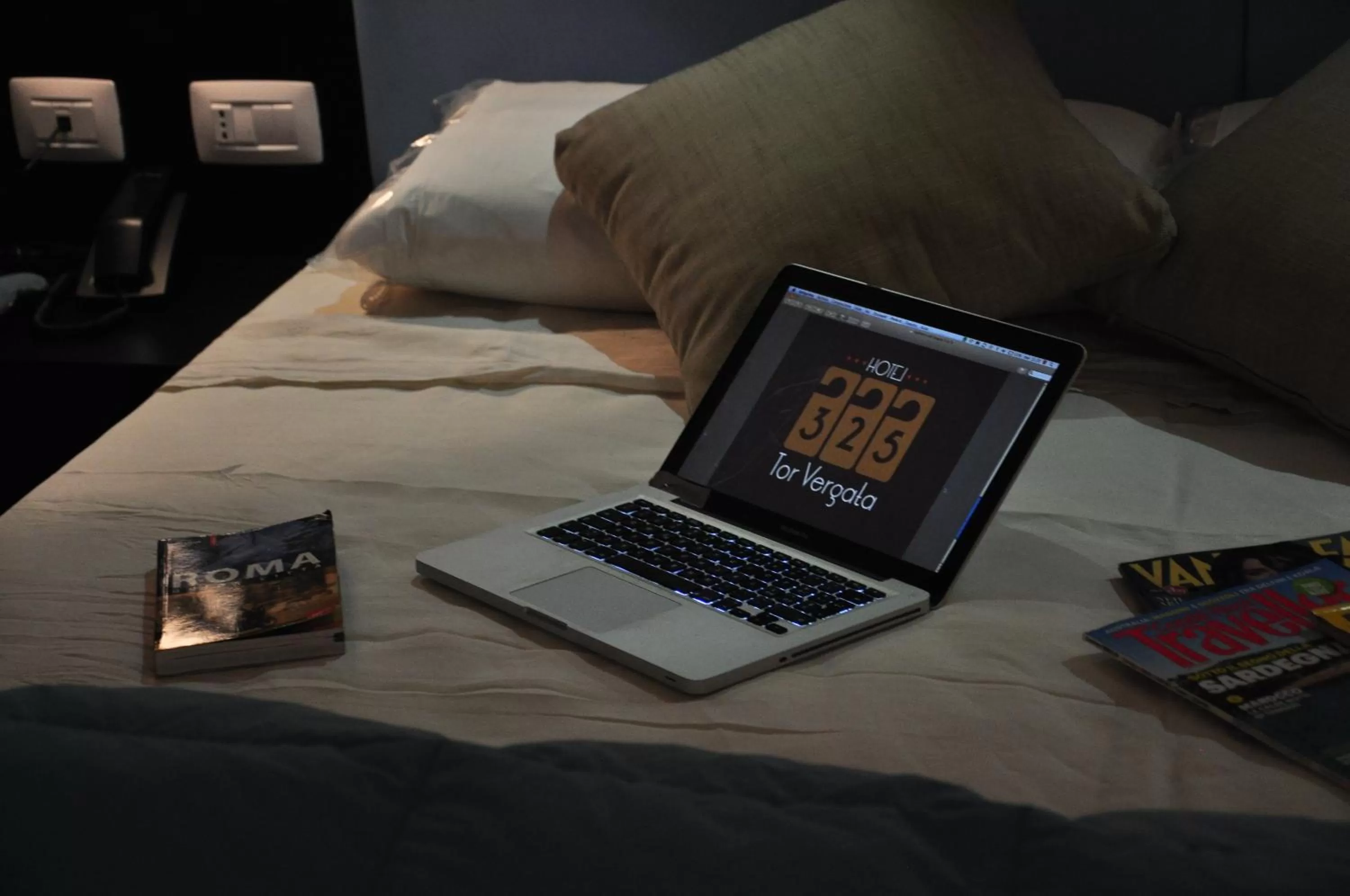 Decorative detail, Bed in Hotel 325 Tor Vergata