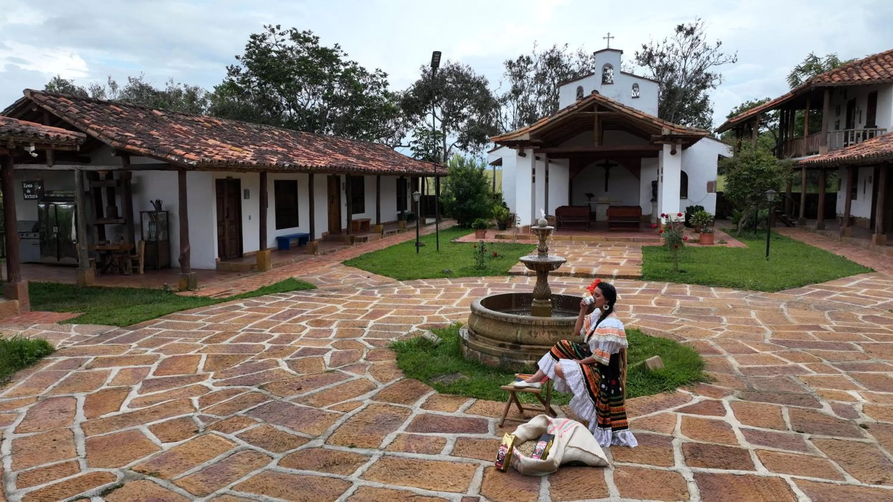 Garden view in Hotel Finca Buenos Aires Barichara