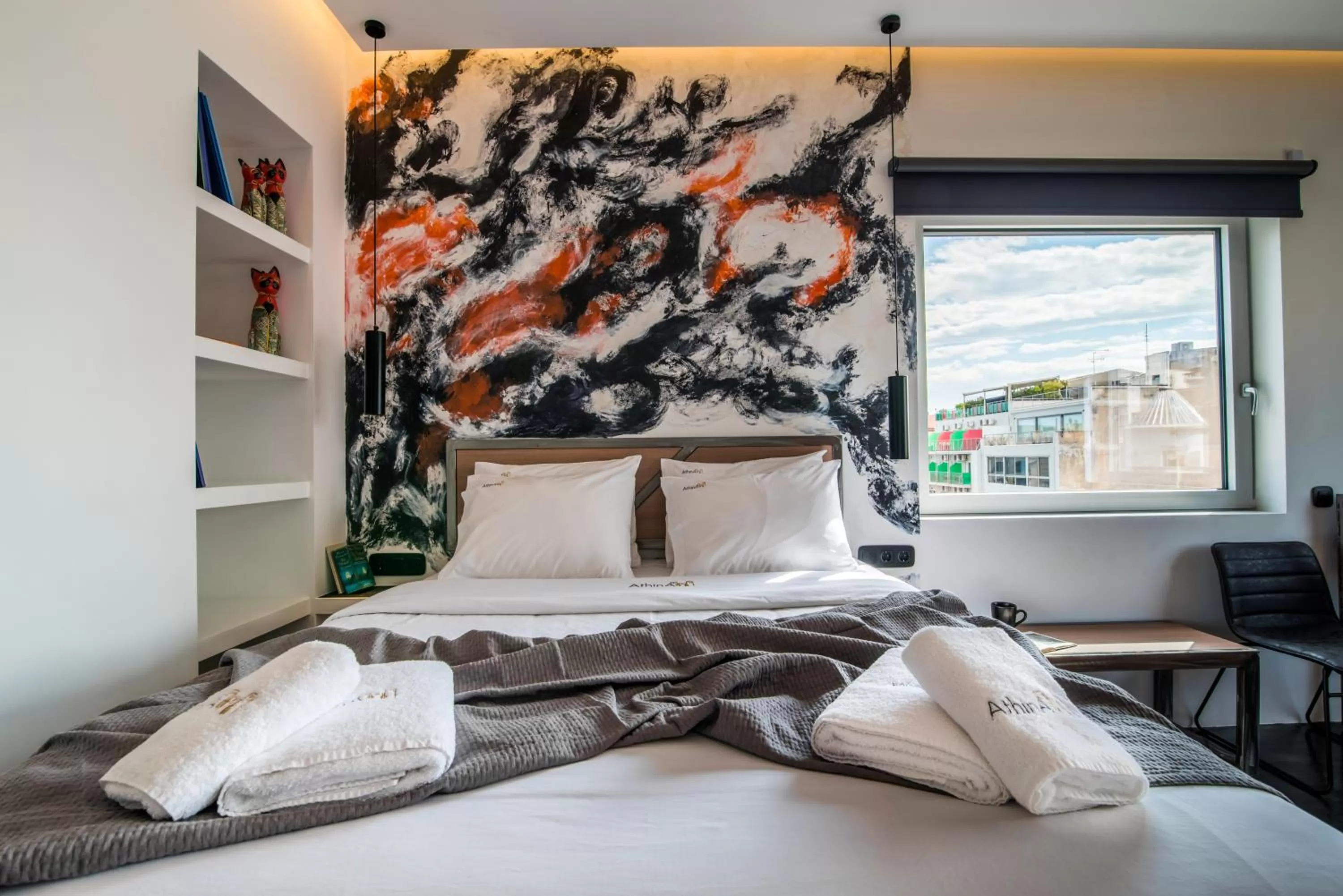 Bed in AthinA STREETAPARTMENTS