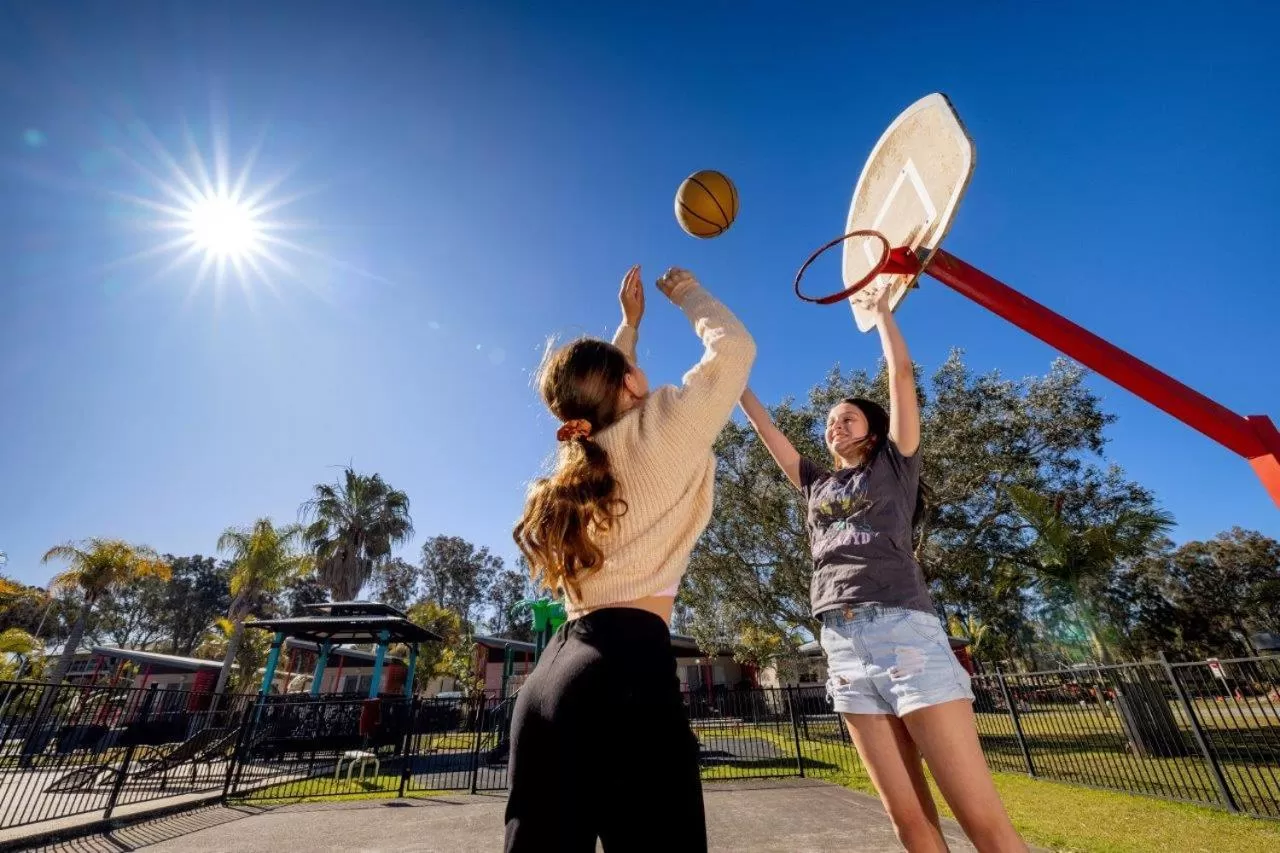 Children play ground in Lakeside Forster Holiday Park and Village