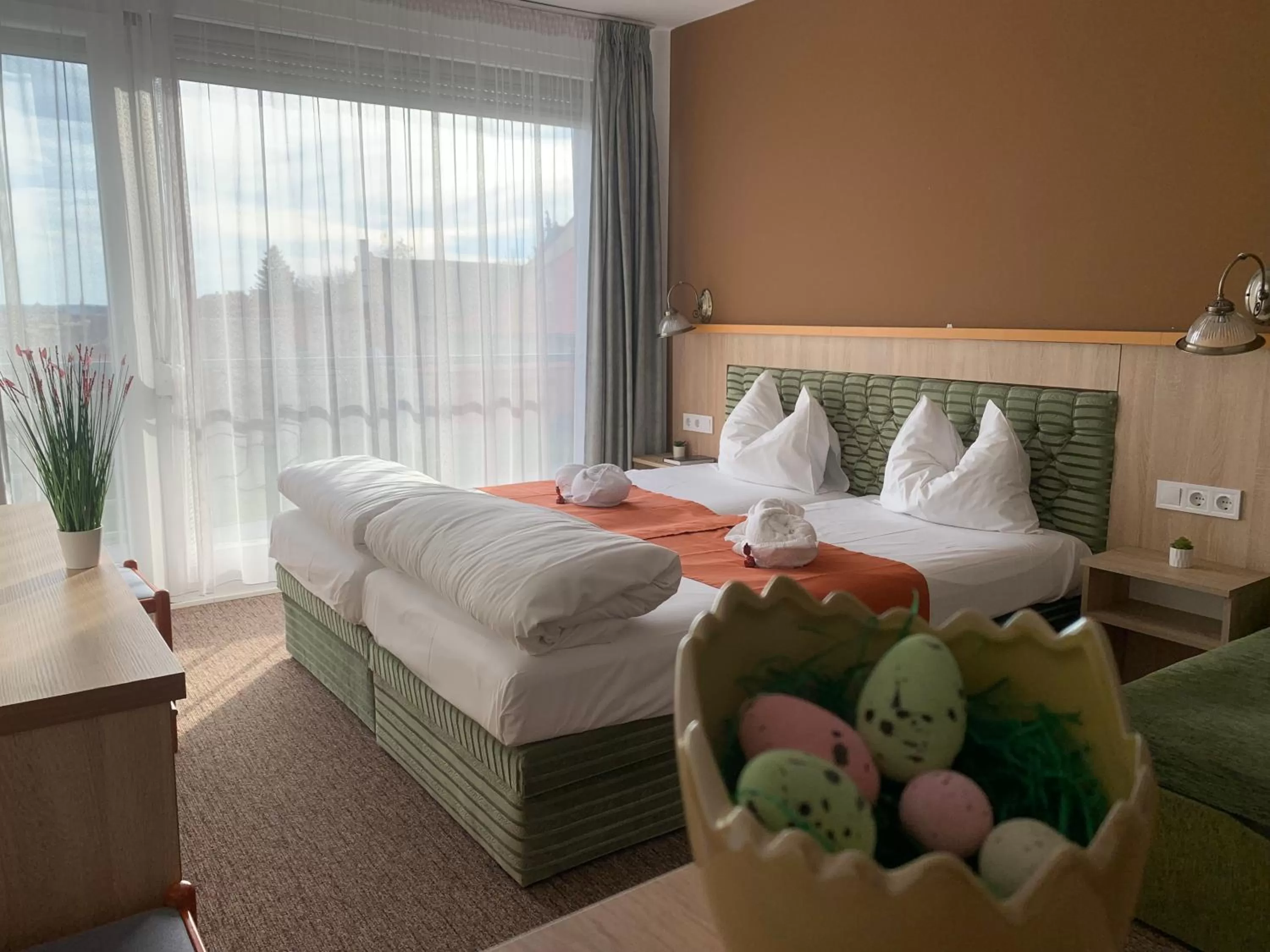 Bed in Várfal Wellness Panzió