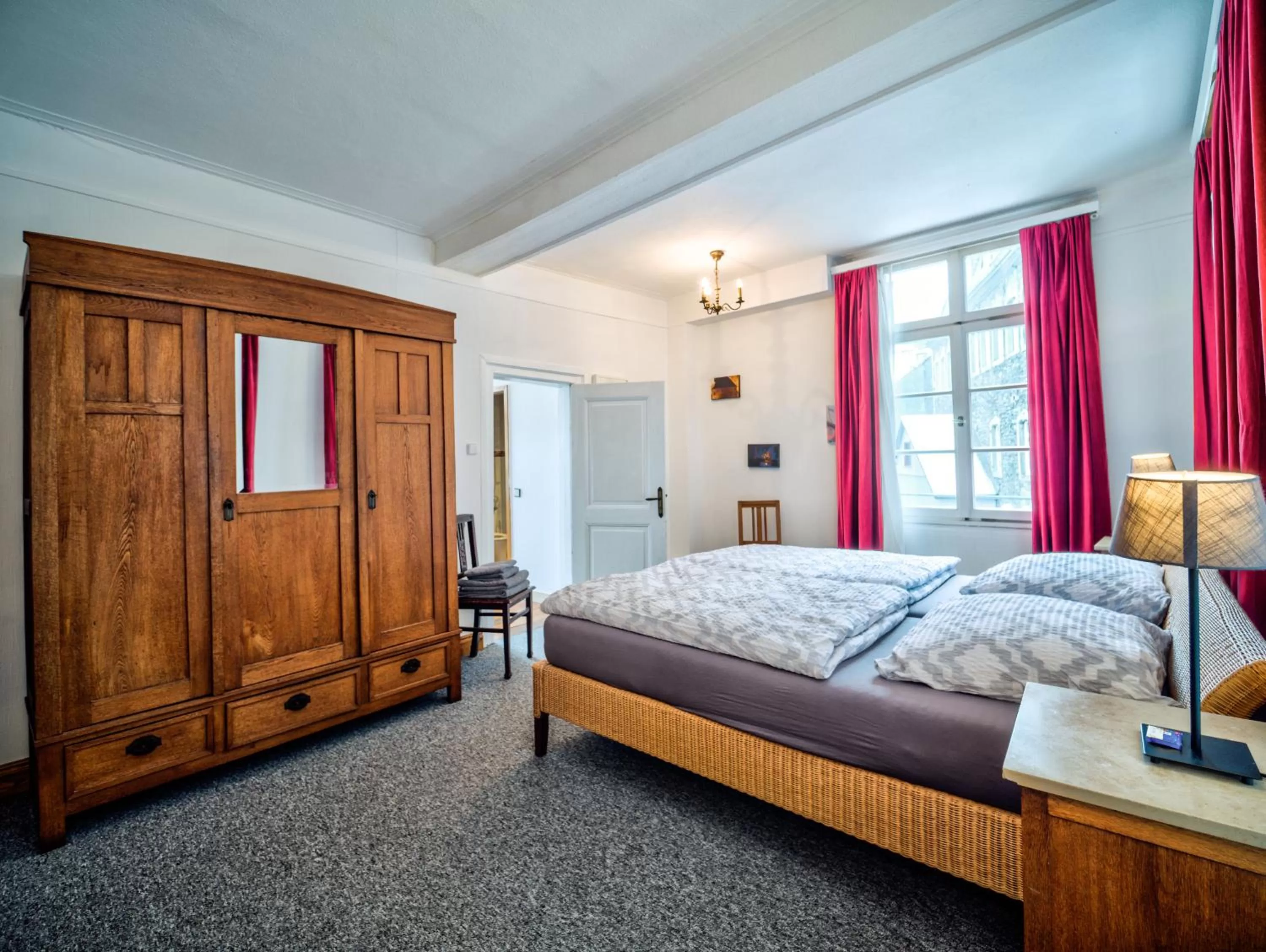 Bedroom, Bed in Haus Stehlings