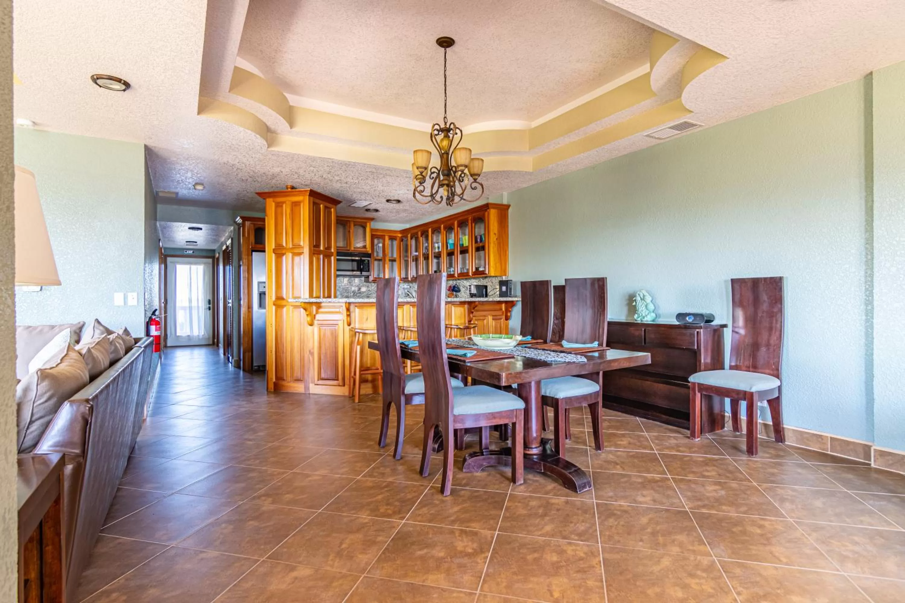 Dining area in Lighthouse Beach Villas