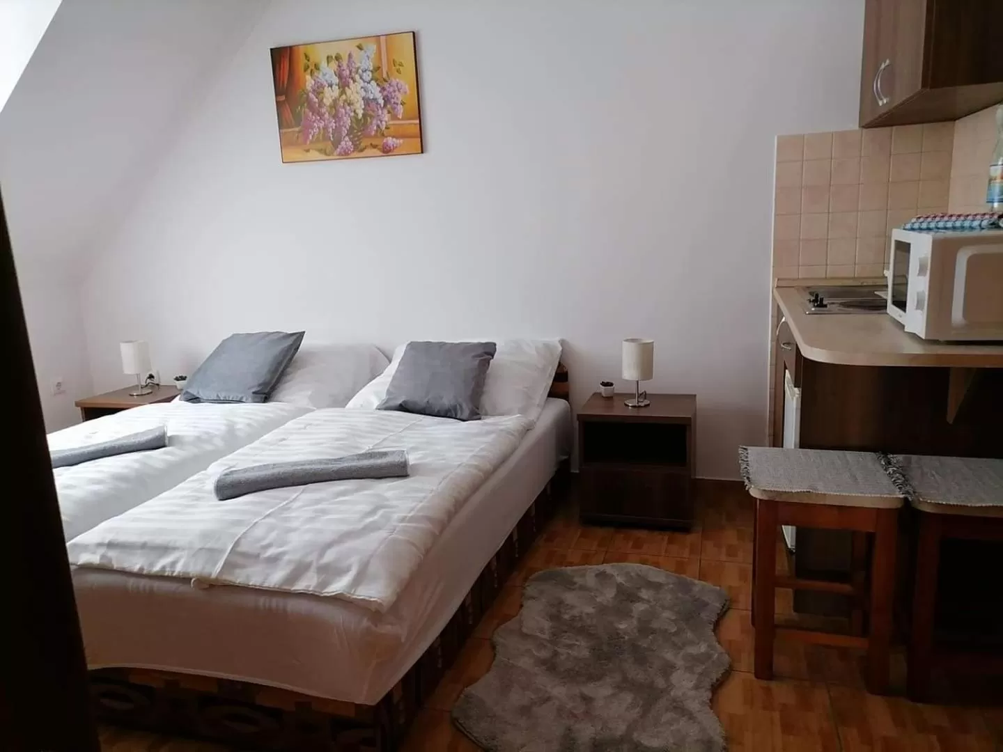 Bed in Aqua Oazis Apartman