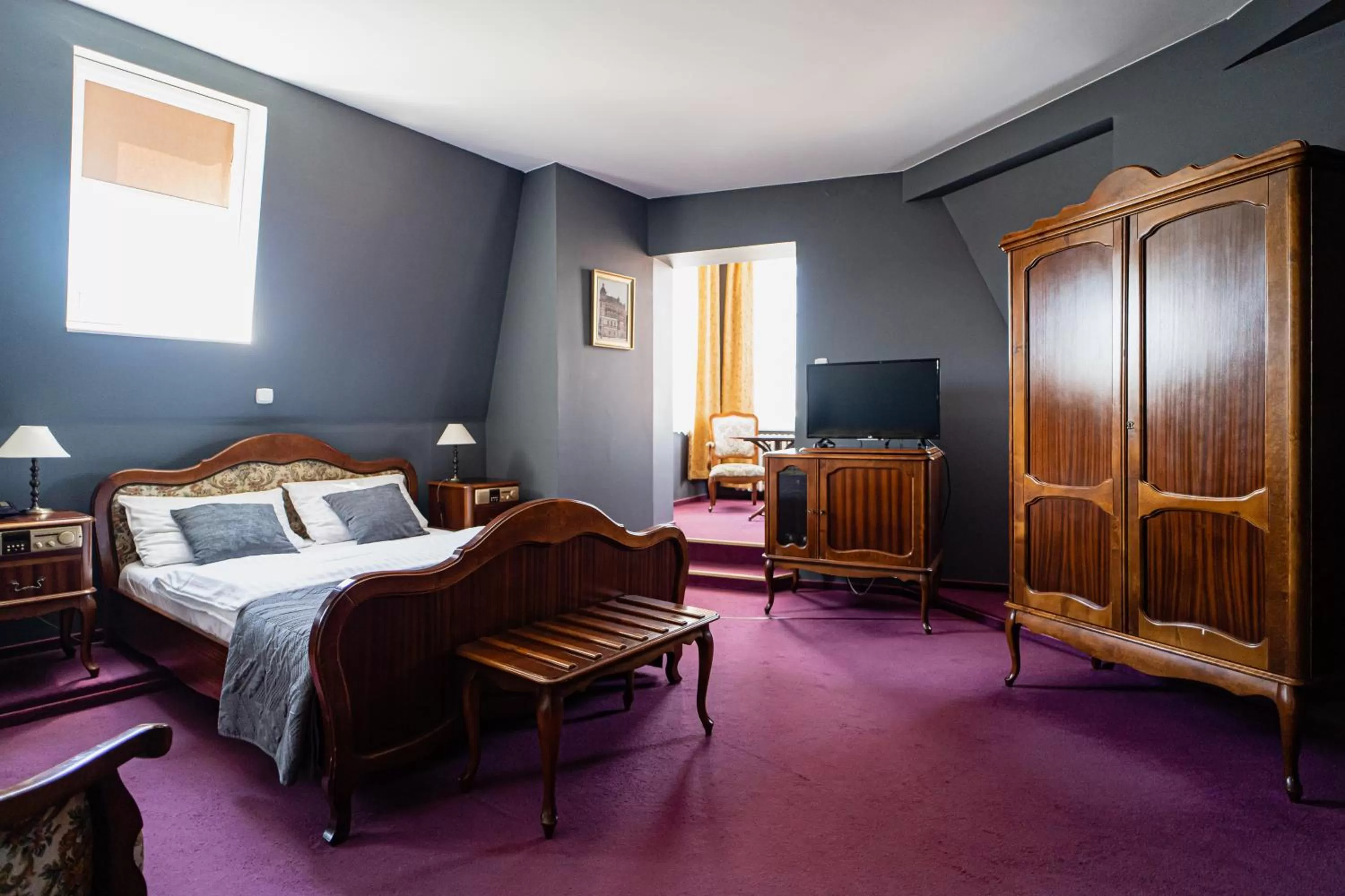 Bed in Hotel Polonia