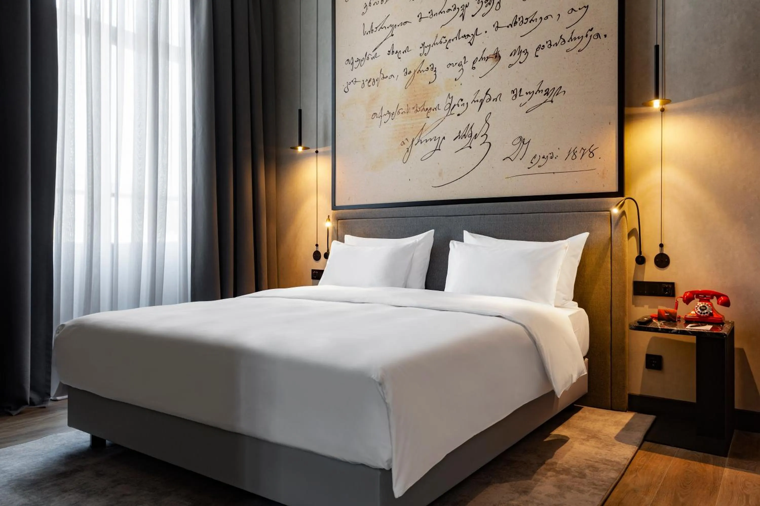 Bed in Radisson RED Tbilisi