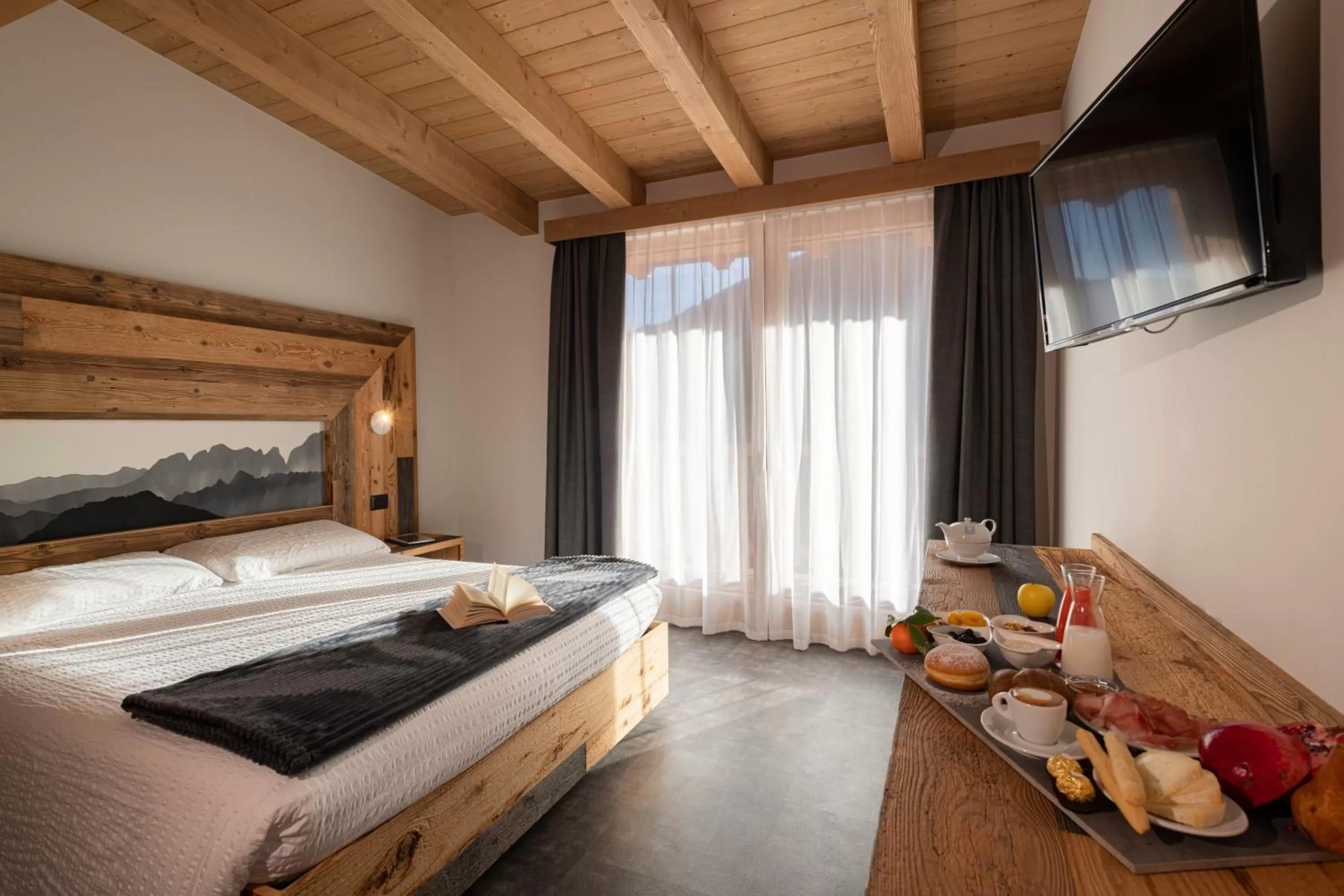 Bedroom, Bed in Albergo Alpino