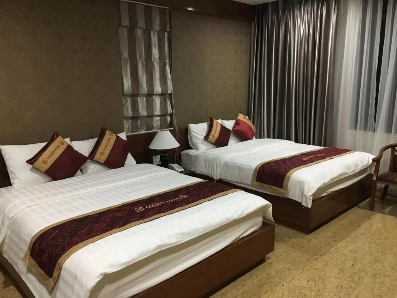 Deluxe Family Room with City View in Golden Thai binh Hotel