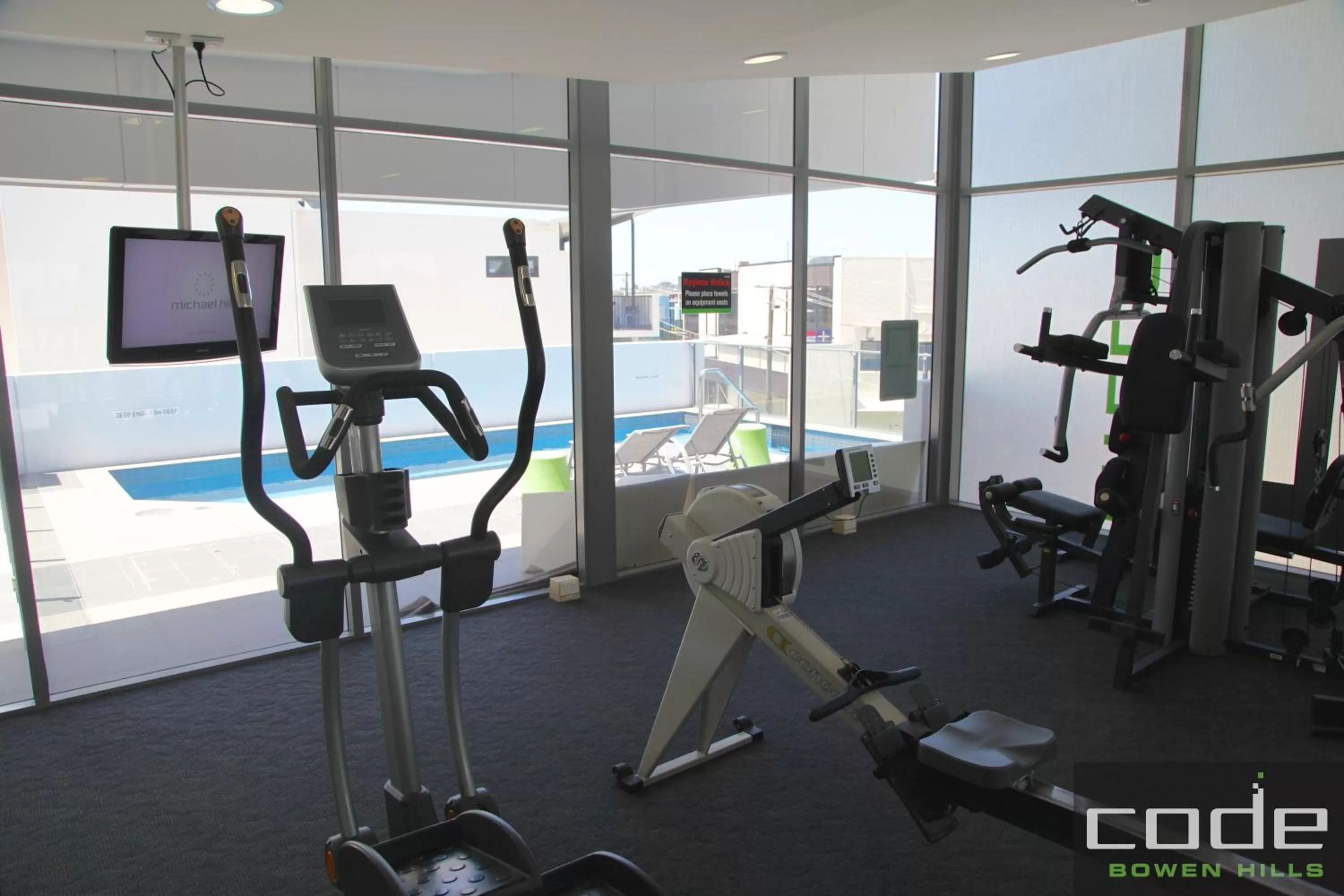 Fitness centre/facilities in Code Apartments
